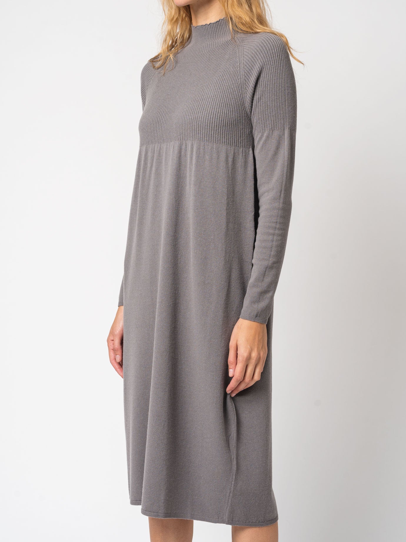 Turtleneck Dress in Viscose and Wool - by TRANSIT