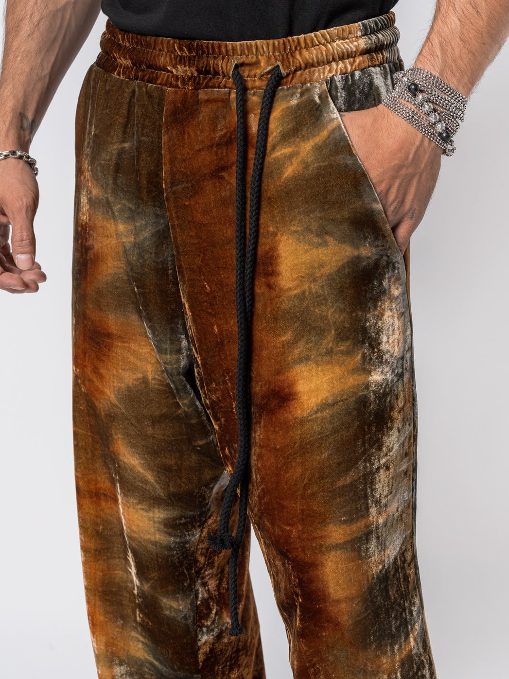 Velvet Drawstring Trousers - by NOSTRA SANTISSIMA