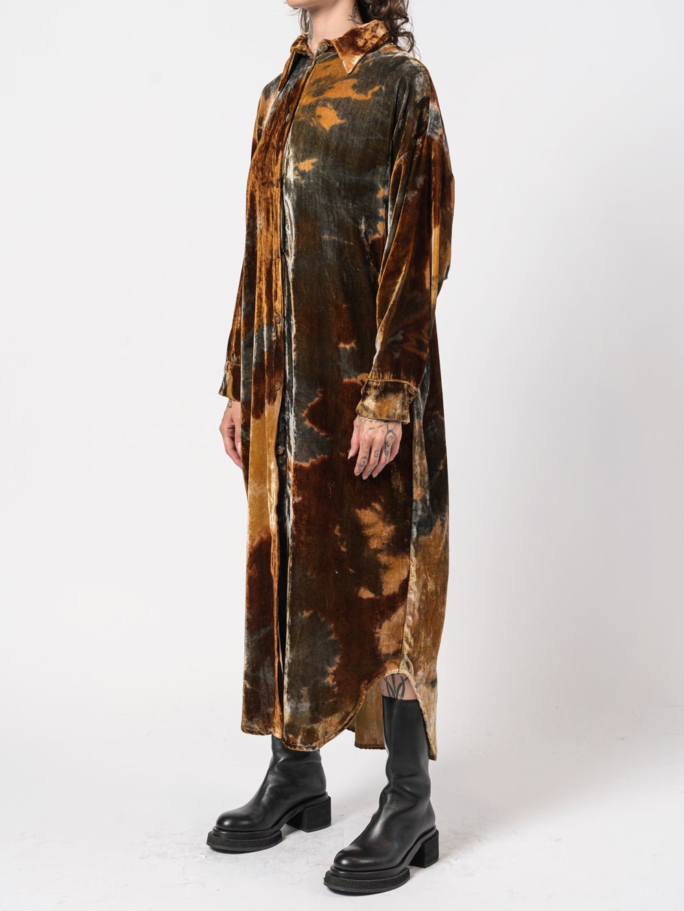 Velvet Long Shirt - by NOSTRA SANTISSIMA