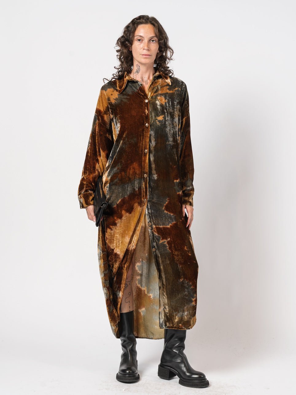 Velvet Long Shirt - by NOSTRA SANTISSIMA
