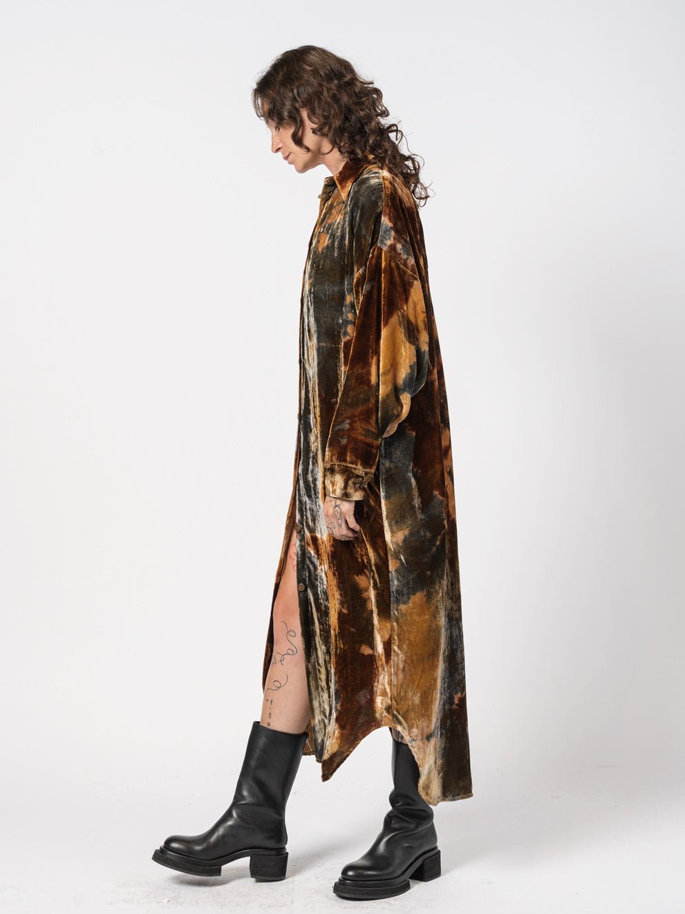 Velvet Long Shirt - by NOSTRA SANTISSIMA