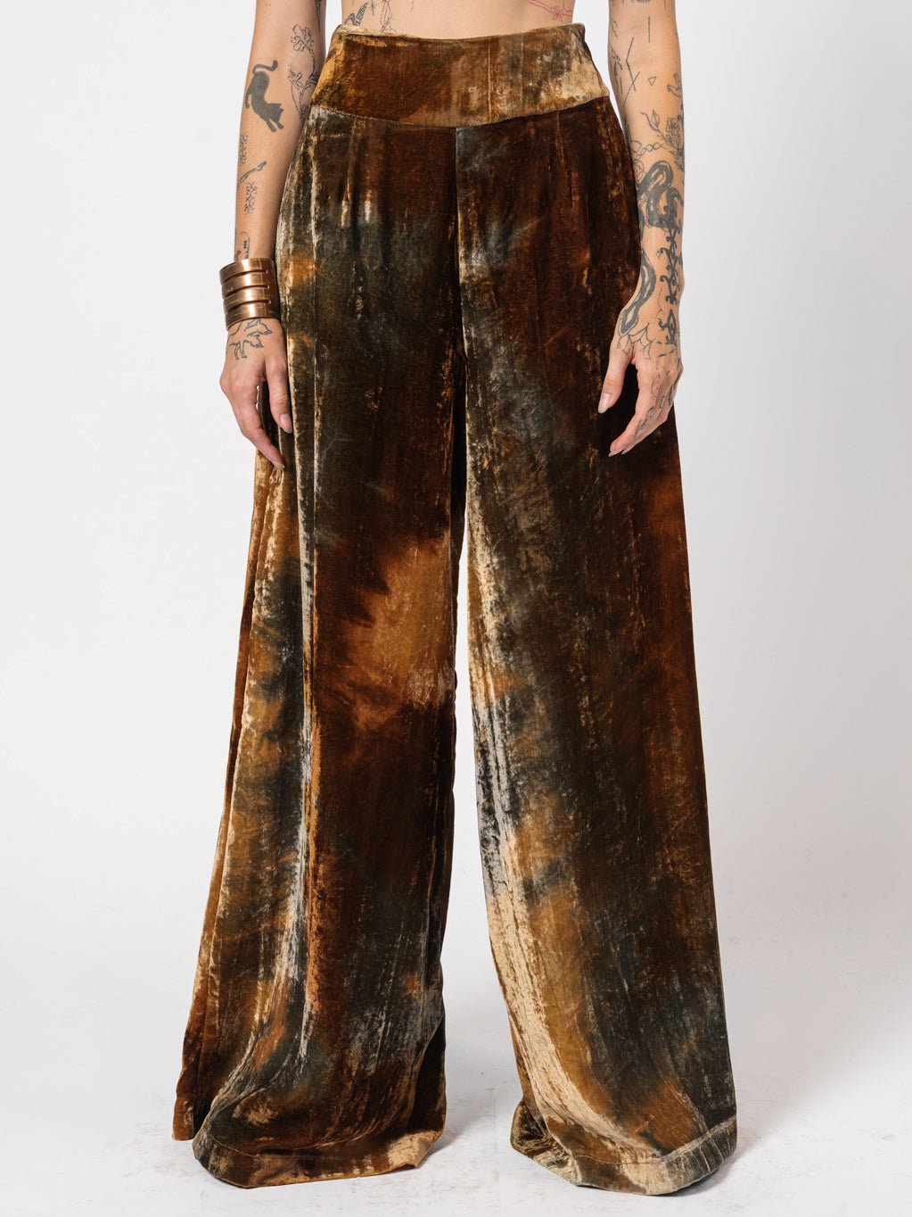 Velvet Wide - Leg Pants - by NOSTRA SANTISSIMA