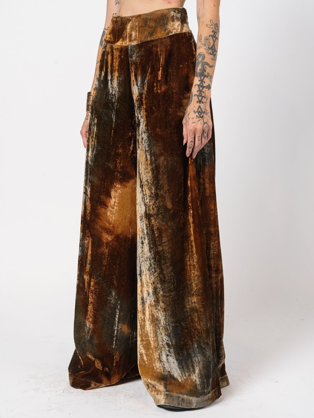 Velvet Wide - Leg Pants - by NOSTRA SANTISSIMA