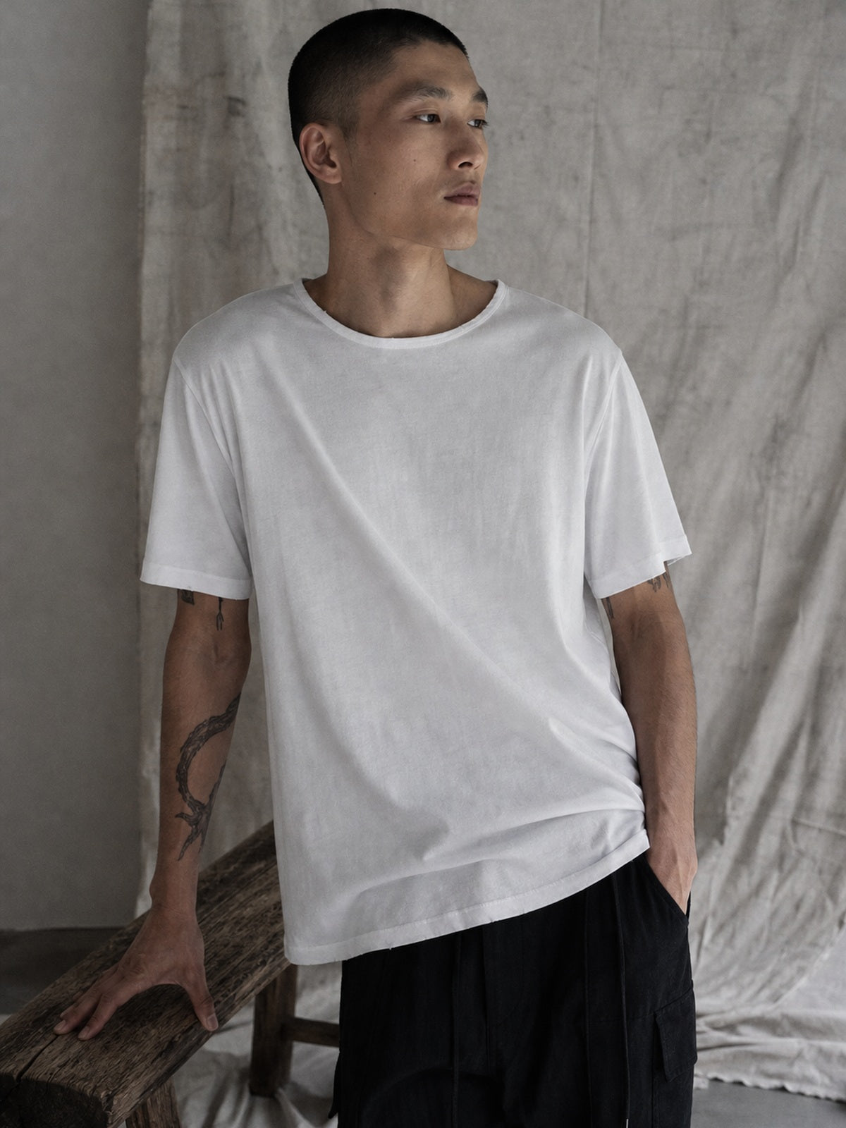 Vintage Washed Cotton Tee - by AITO