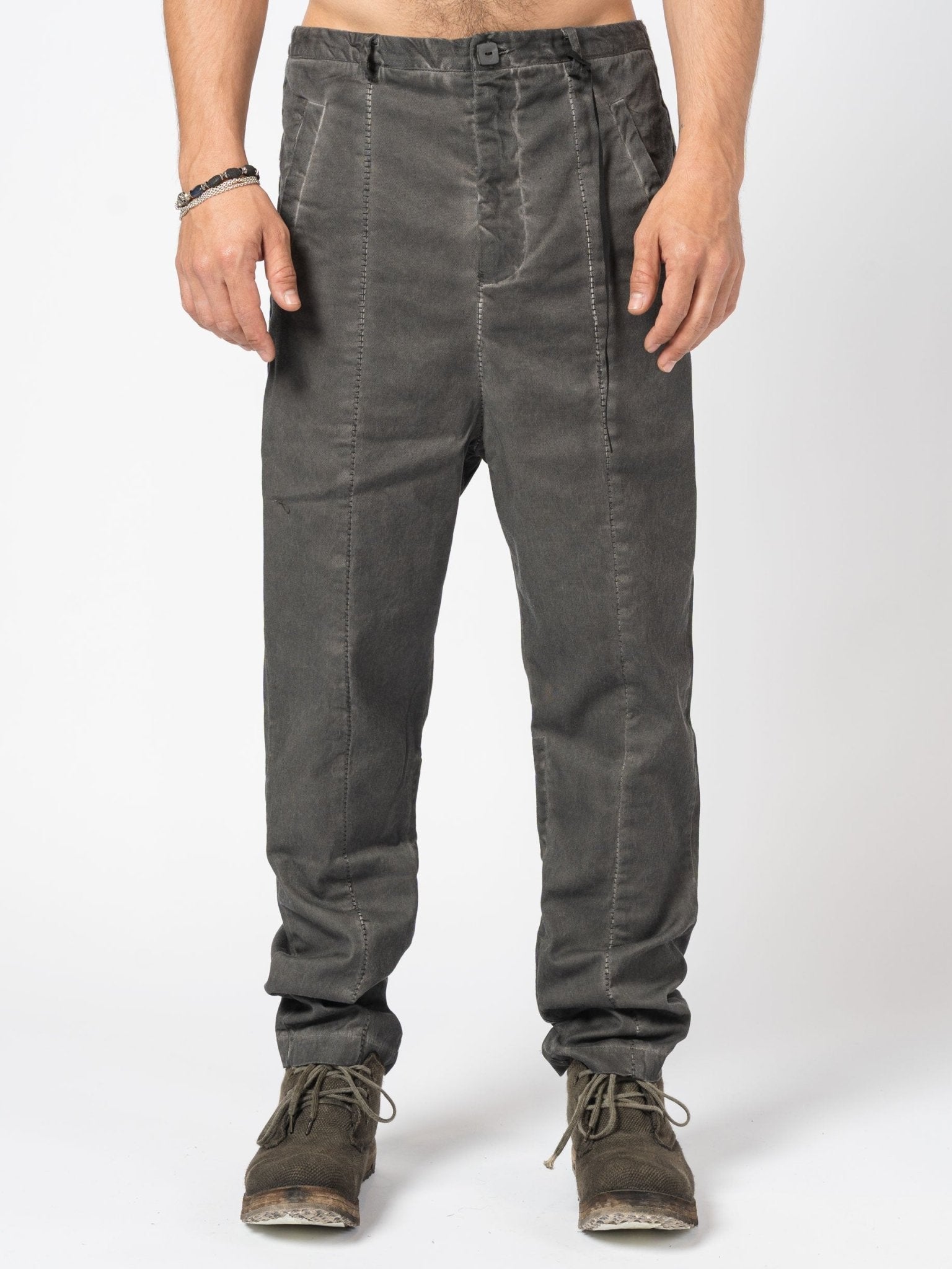 Washed Cotton Tapered Pants - by MD75