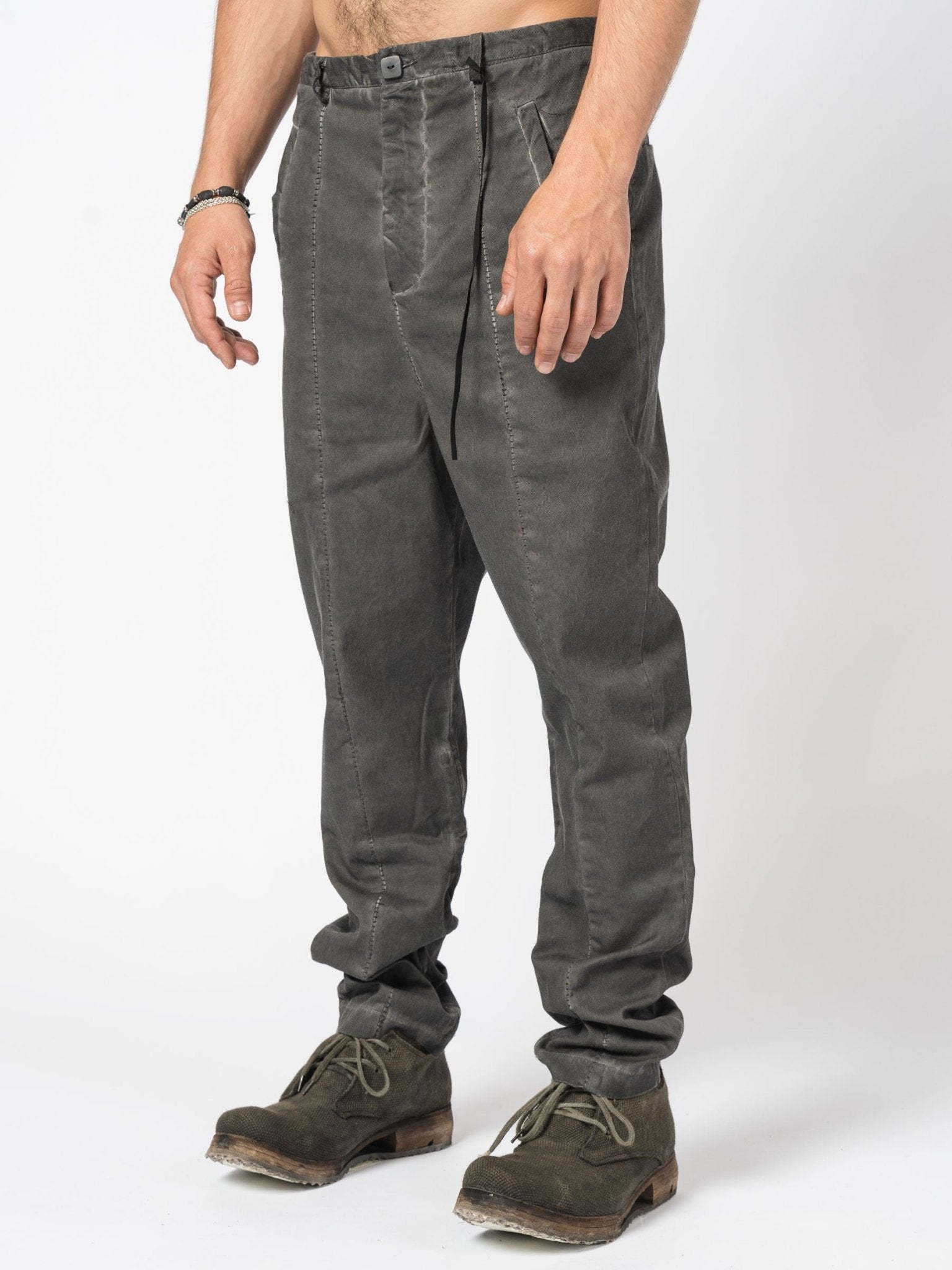 Washed Cotton Tapered Pants - by MD75