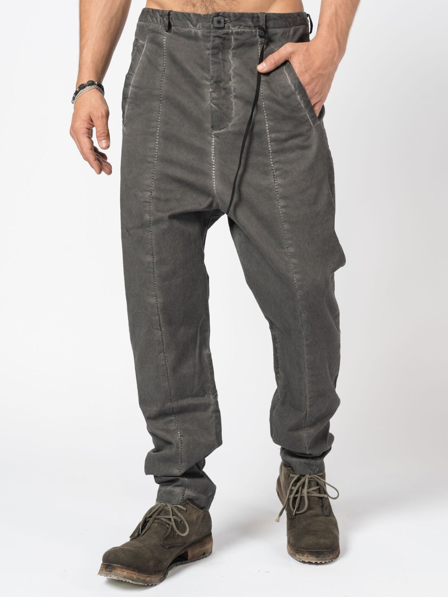 Washed Cotton Tapered Pants - by MD75