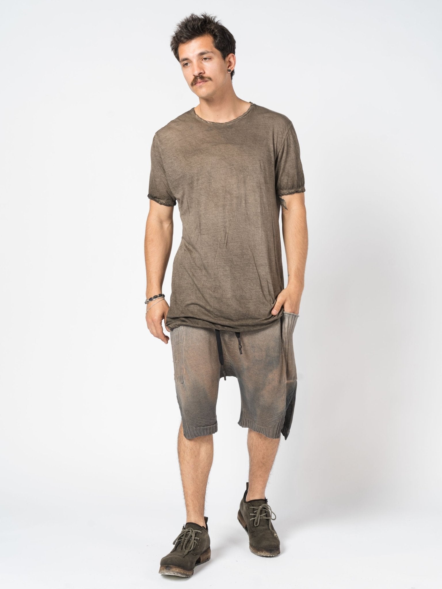 Washed Drop - Crotch Shorts - by MD75