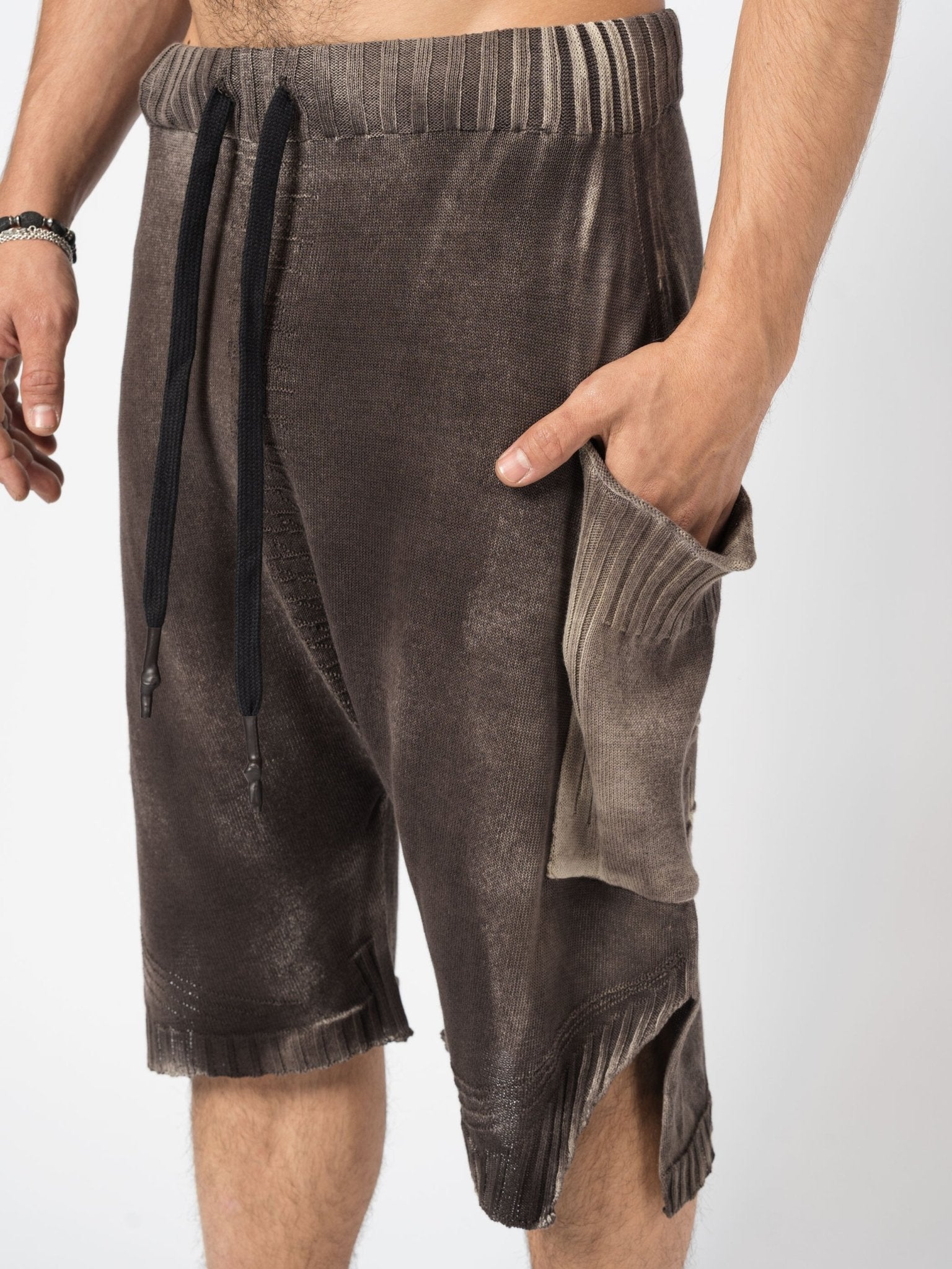 Washed Drop - Crotch Shorts - by MD75
