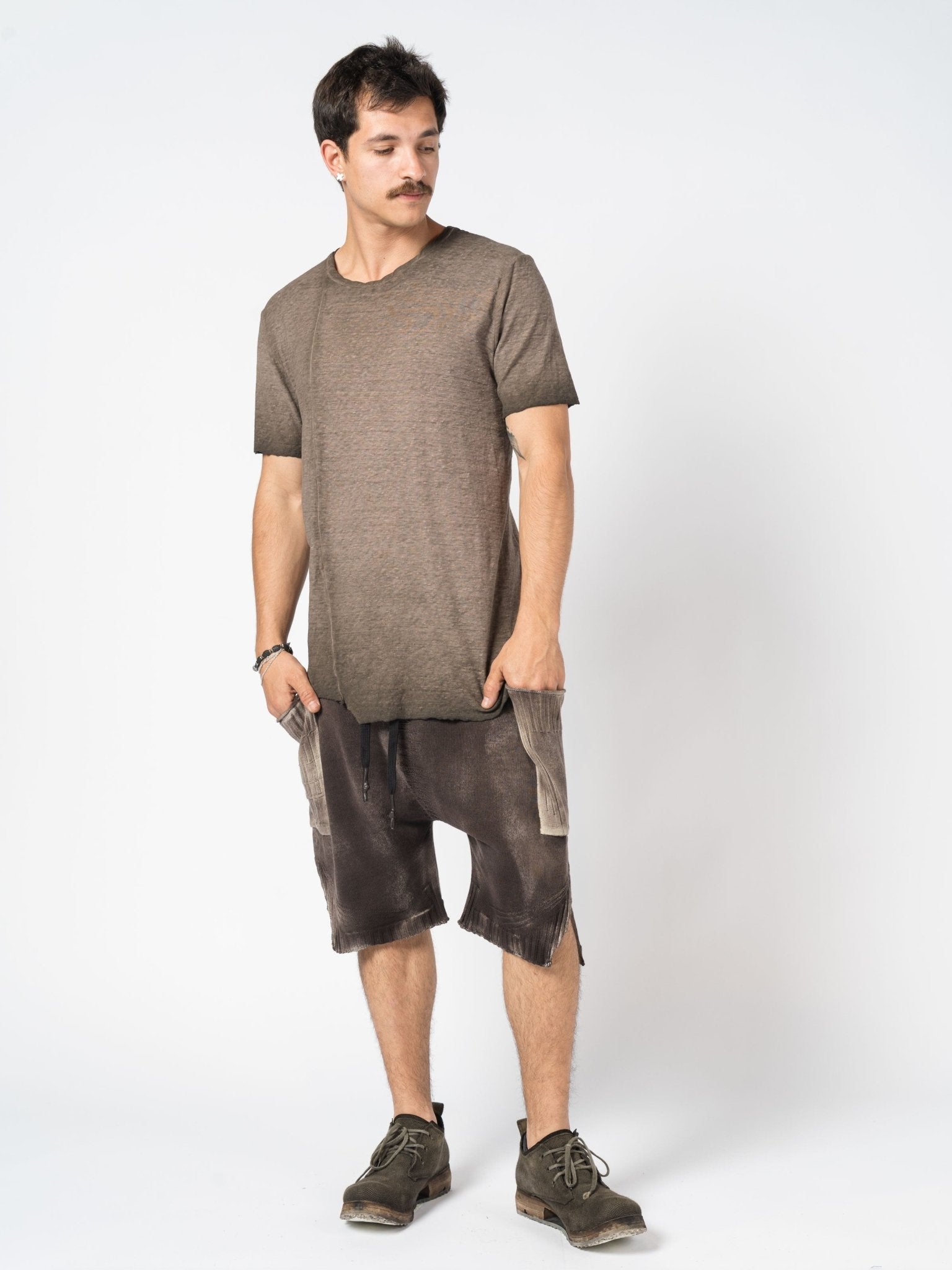 Washed Drop - Crotch Shorts - by MD75