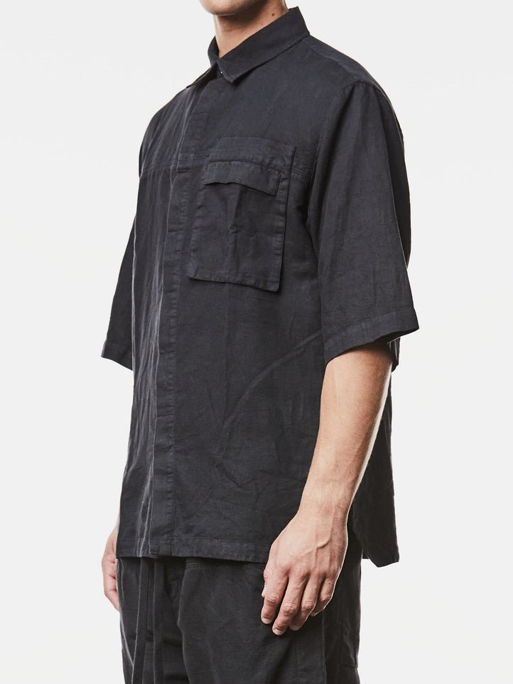 Washed Woven Linen Shirt - by THOM KROM