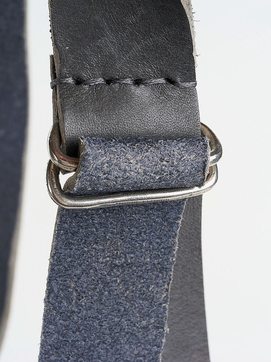 Waxed Nubuck Leather Crossbody Bag - by DANIELE BASTA