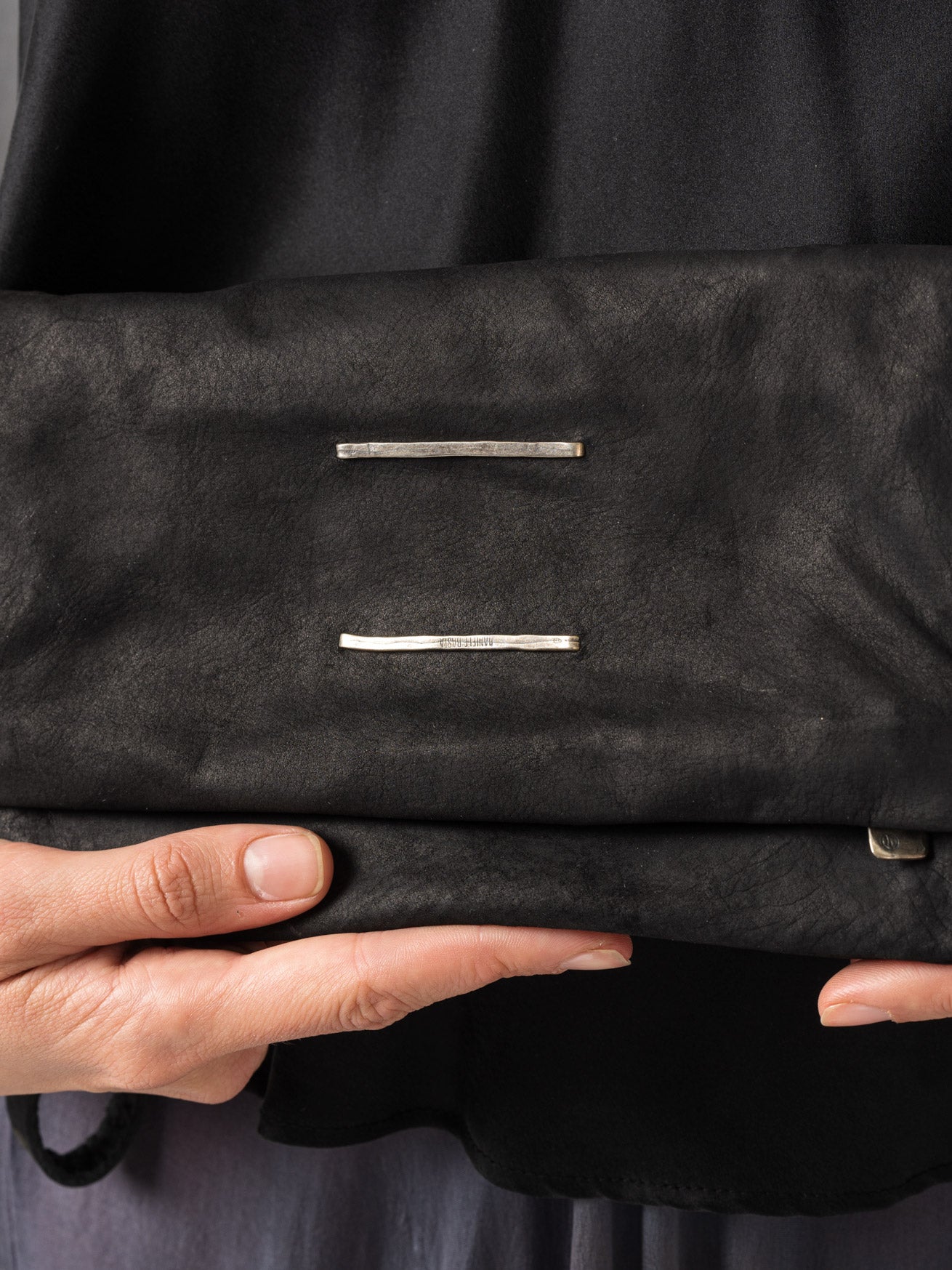 Waxed Nubuck Wallet - by DANIELE BASTA