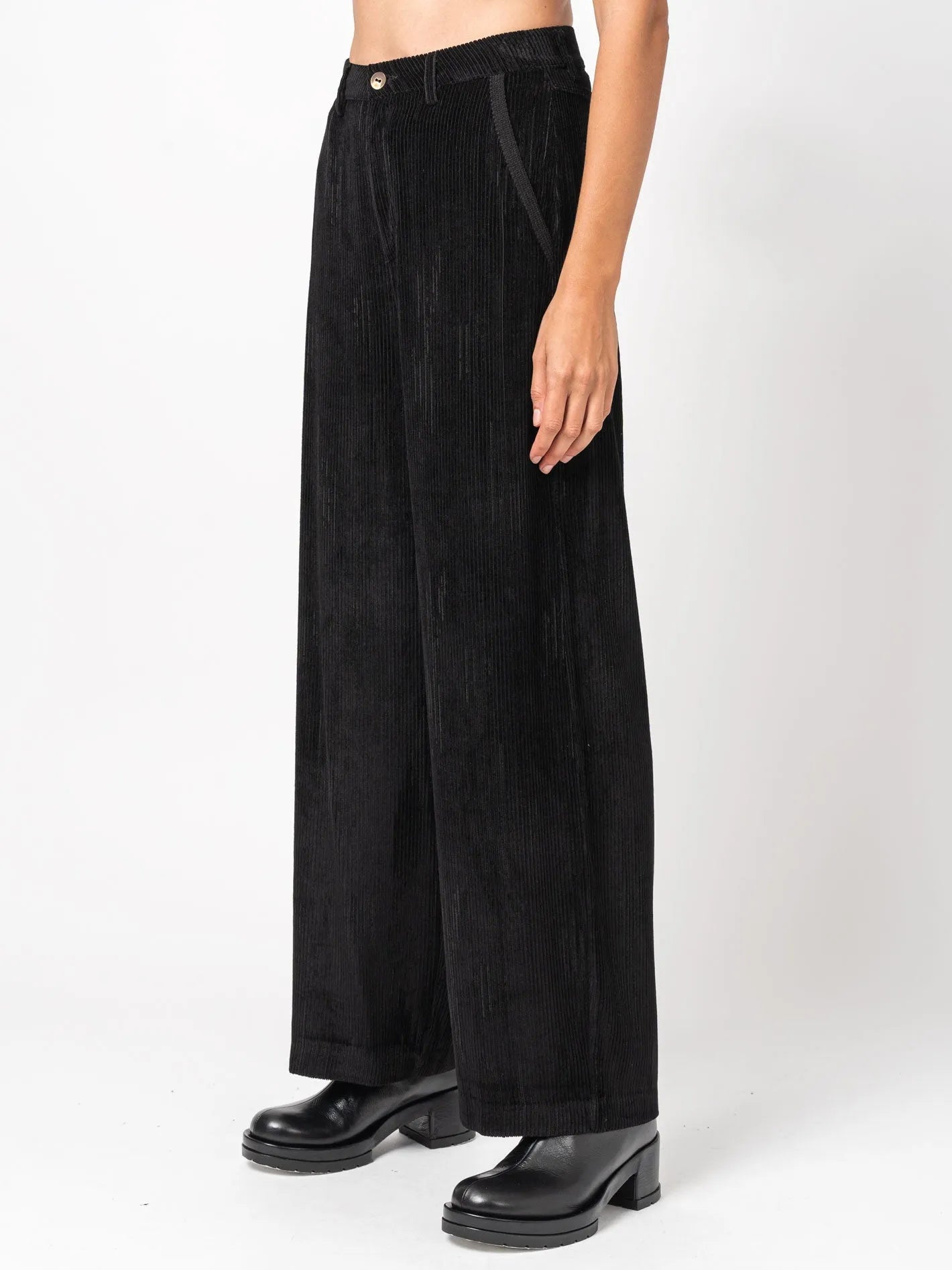 Wide - Leg Corduroy Pants - by NOSTRA SANTISSIMA