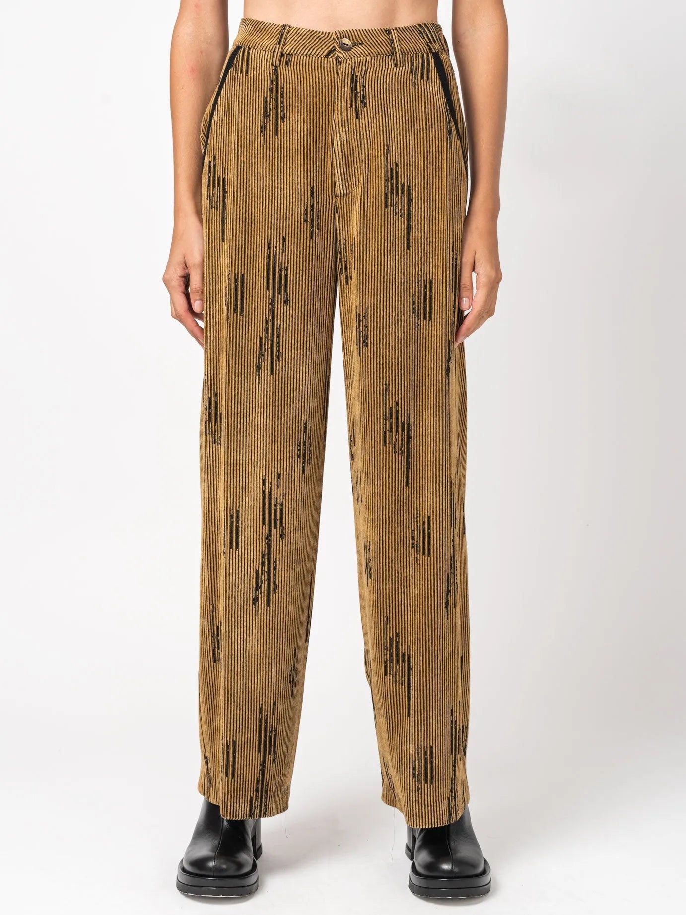 Wide - Leg Corduroy Pants - by NOSTRA SANTISSIMA