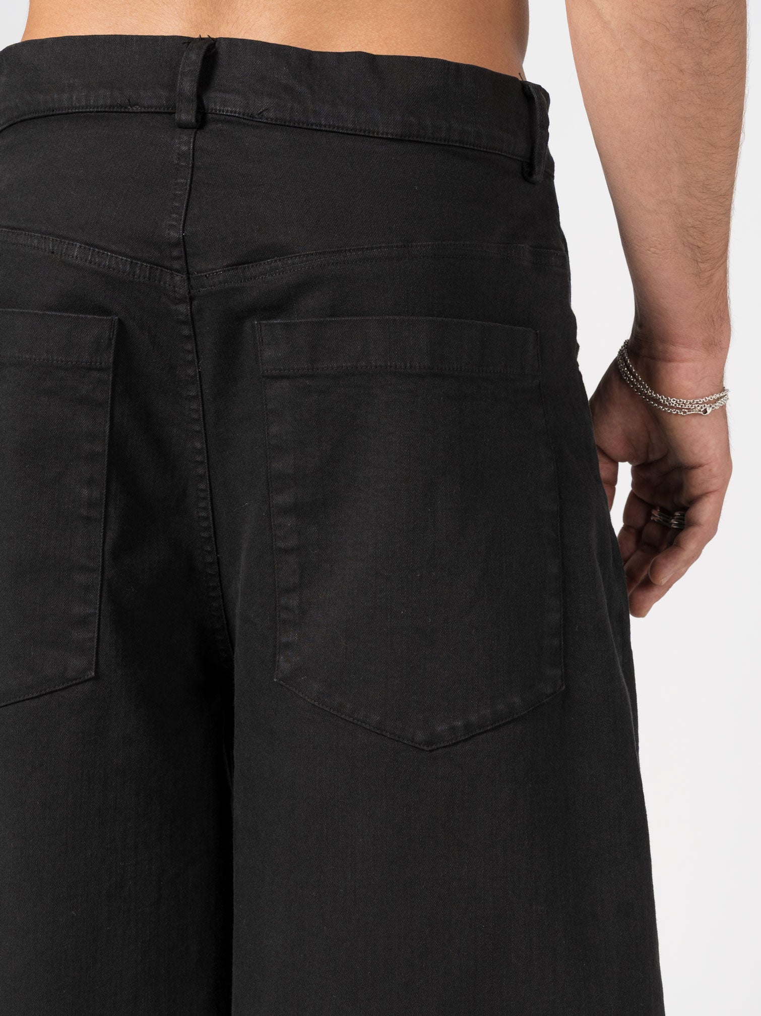 Wide - Leg Denim Trousers - by NOSTRA SANTISSIMA
