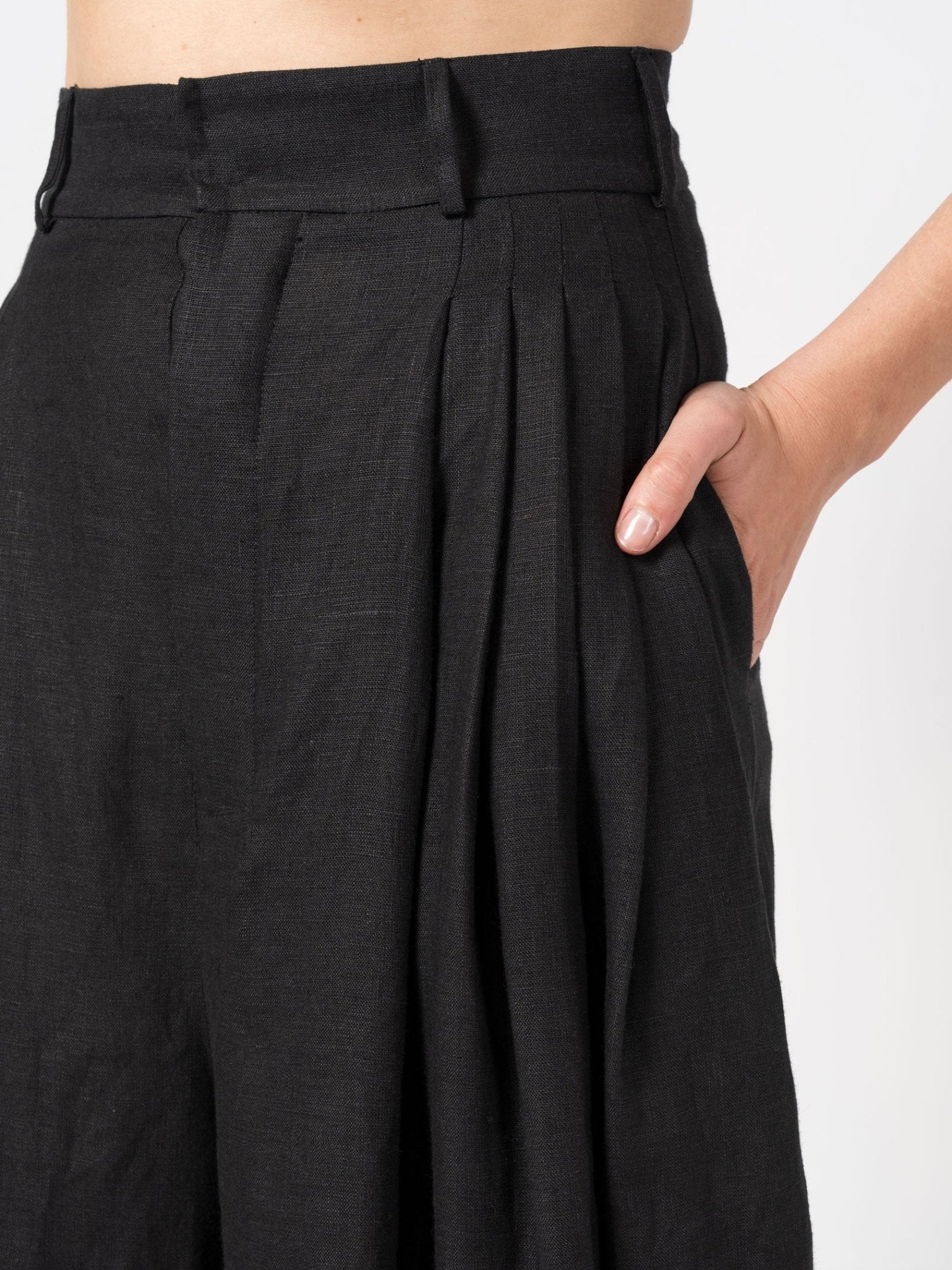 Wide - Leg Linen Pants - by 139DEC