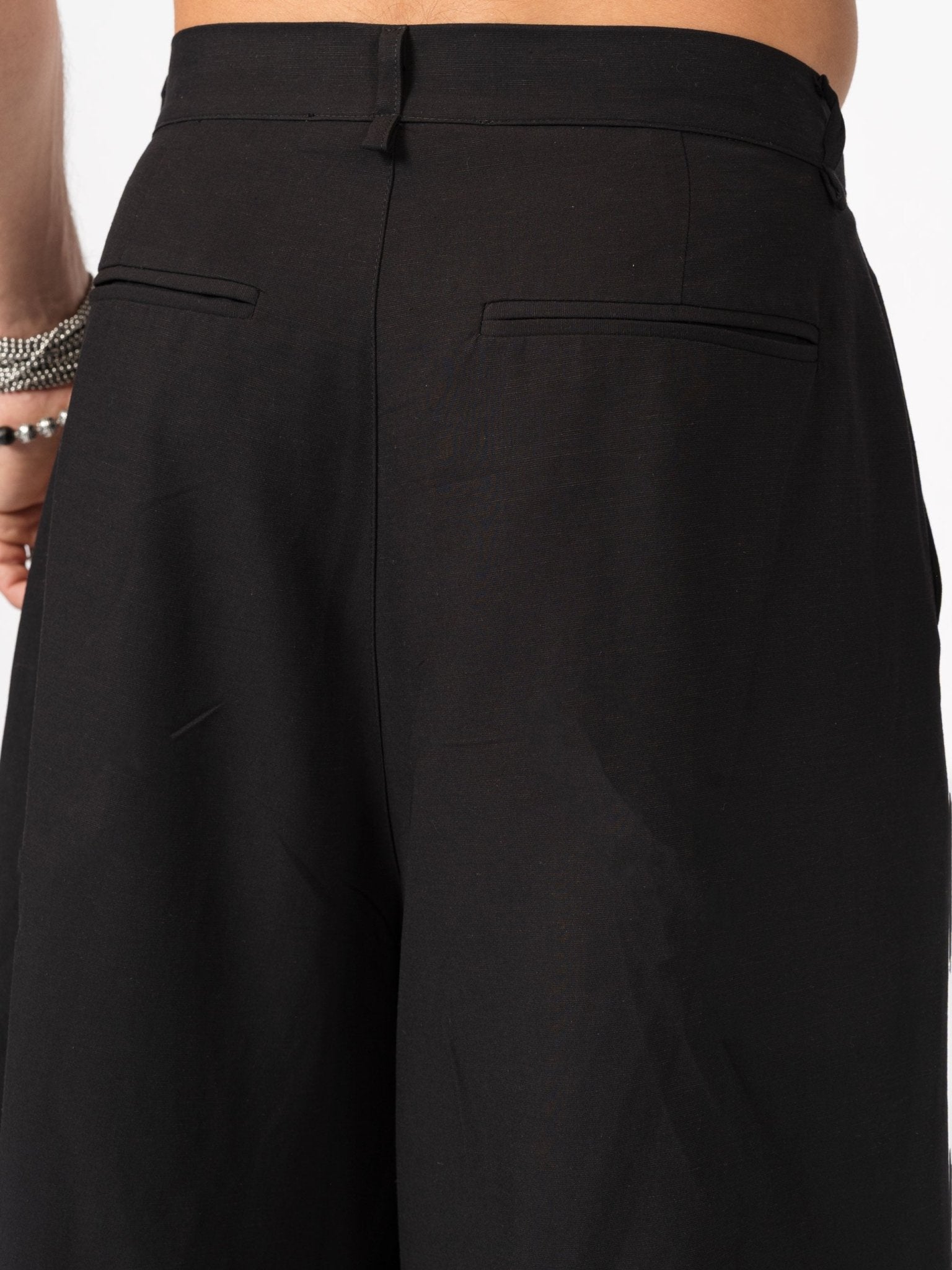 Wide - Leg Pleated Shorts - by NOSTRA SANTISSIMA