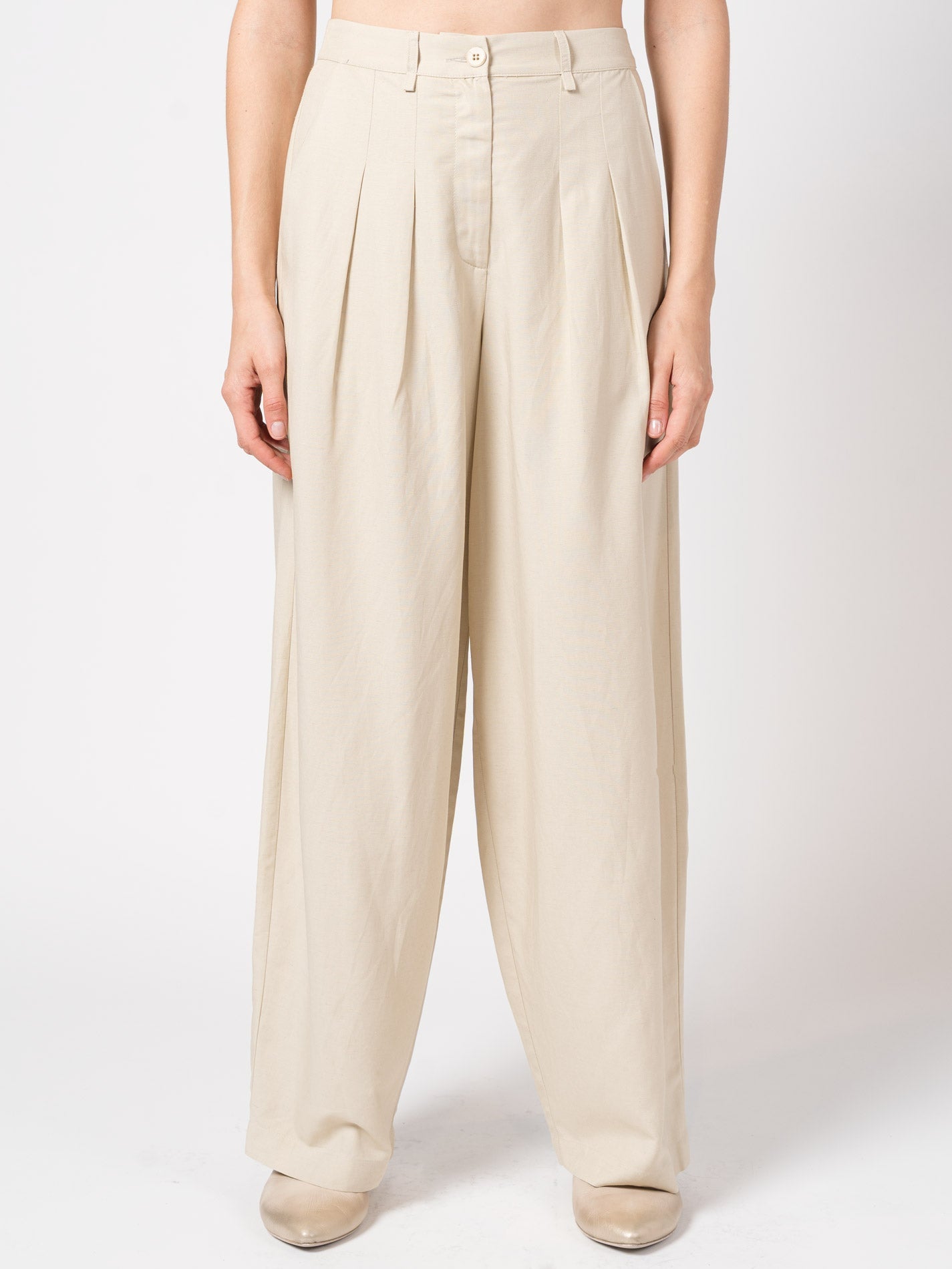 Wide - Leg Pleated Trousers - by NOSTRA SANTISSIMA