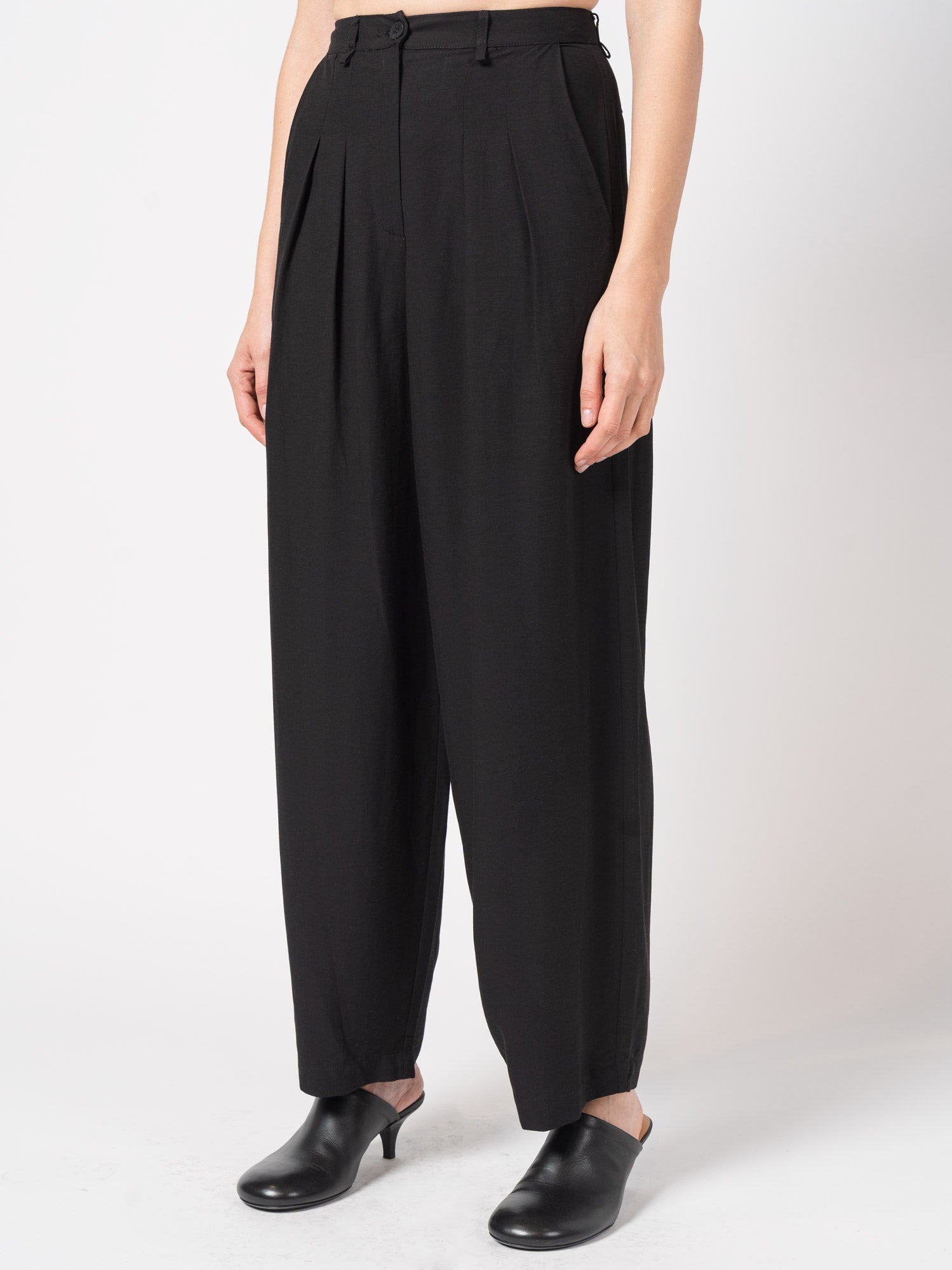 Wide - Leg Pleated Trousers - by NOSTRA SANTISSIMA