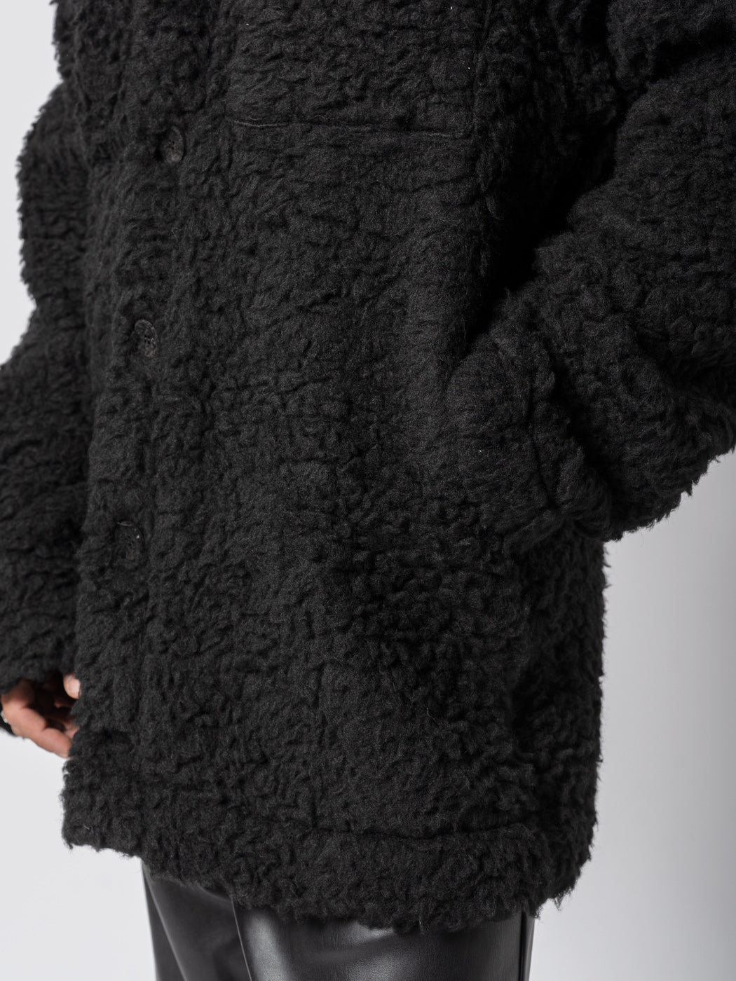 Wool Blend Textured Coat - by NOSTRA SANTISSIMA