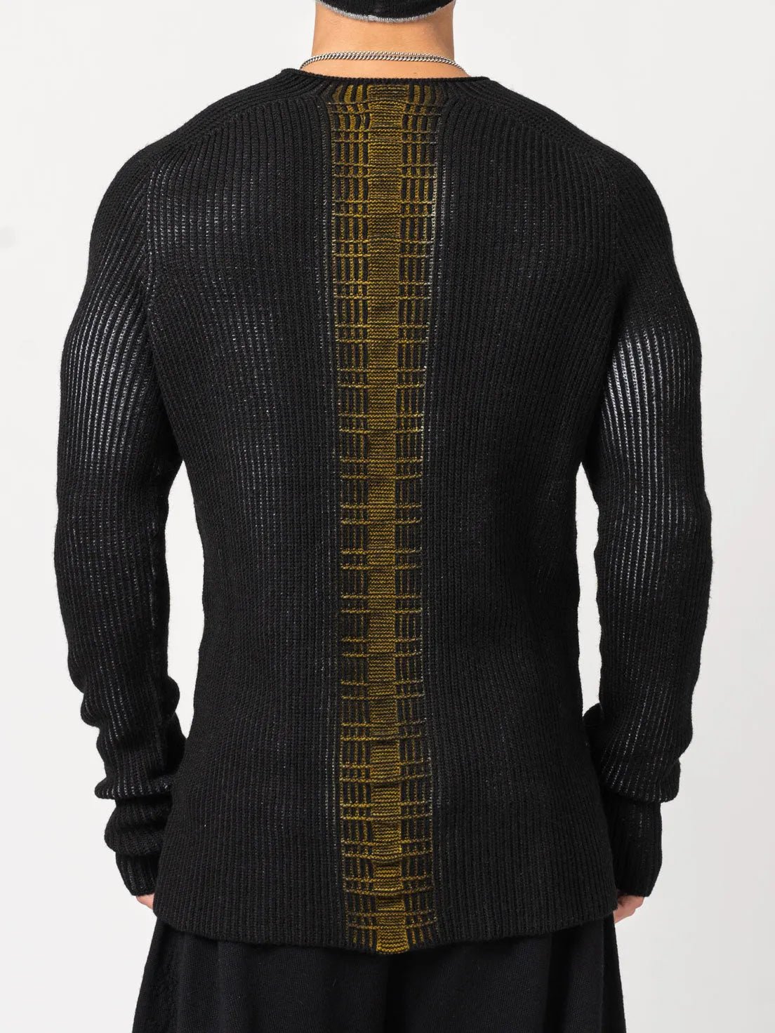 Wool Knit Sweater with Back Detail - by MD75