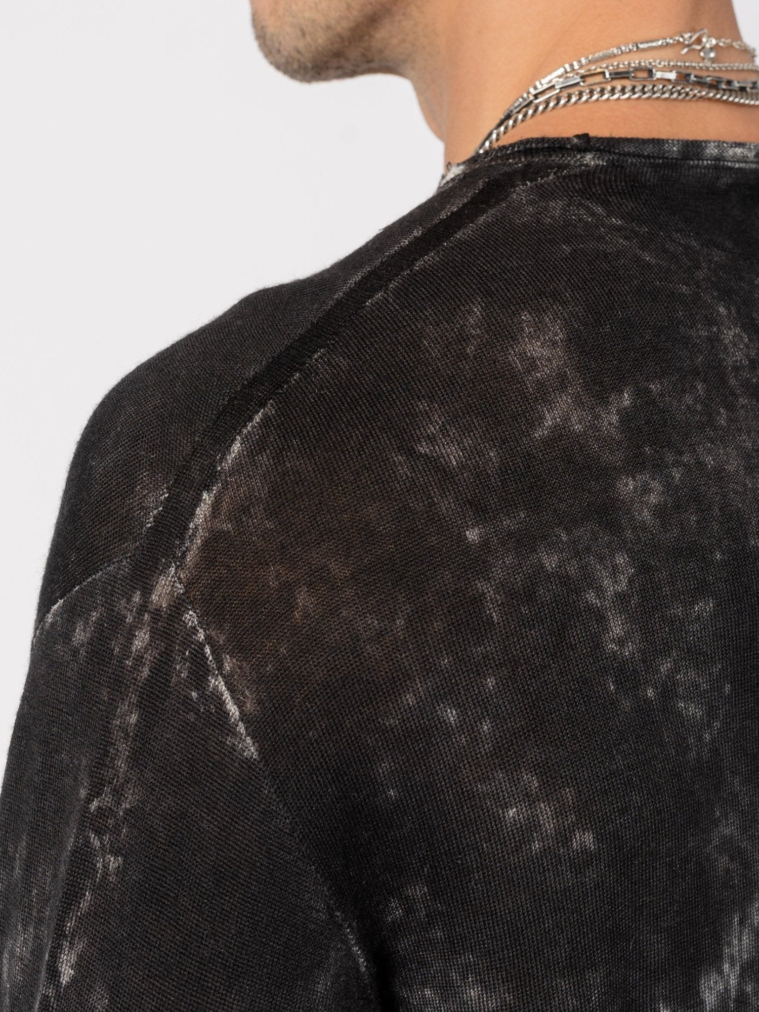 Wool Knit with Destroy Embroidery - by MD75