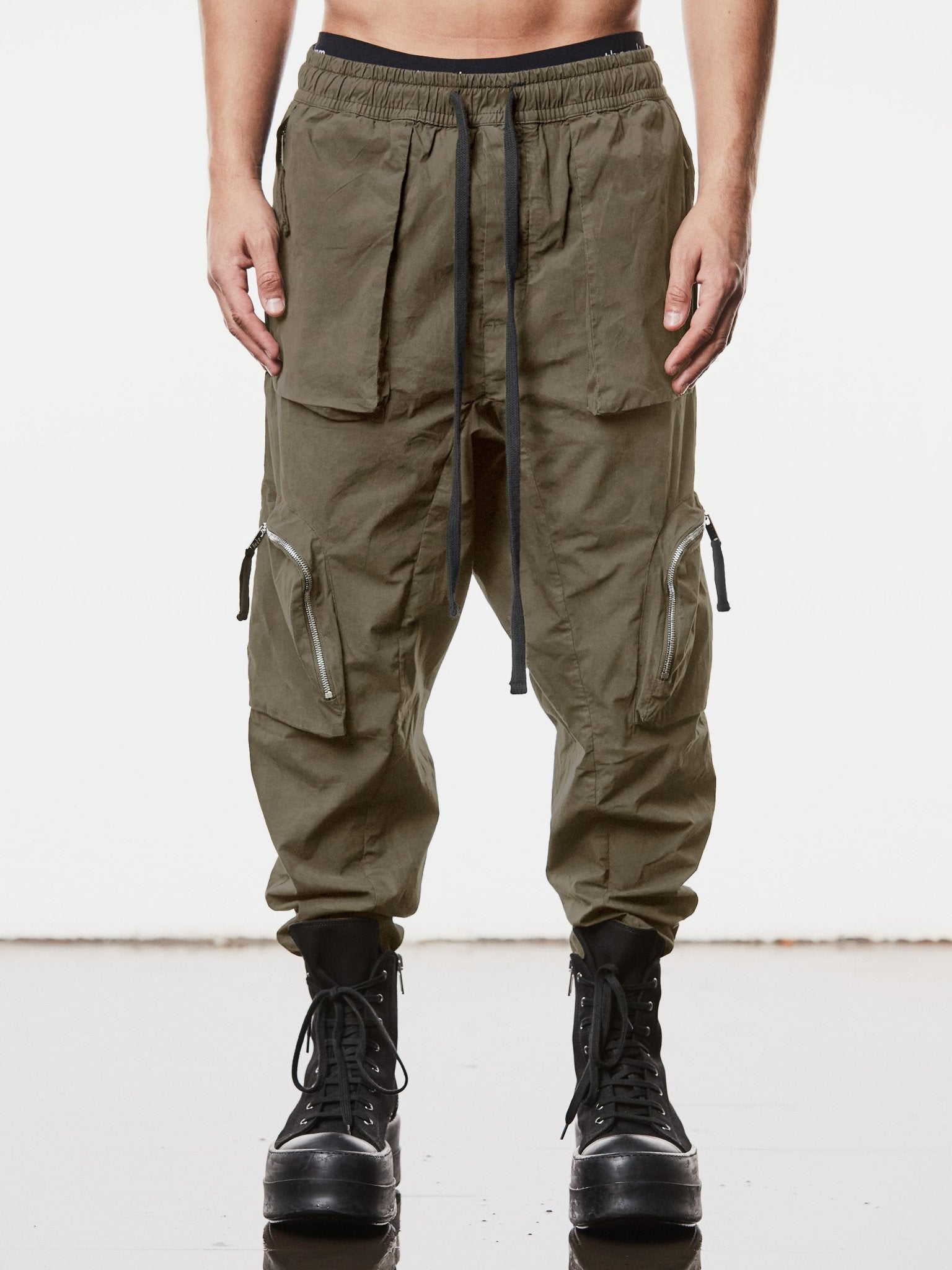 Woven Cargo Trousers - by THOM KROM