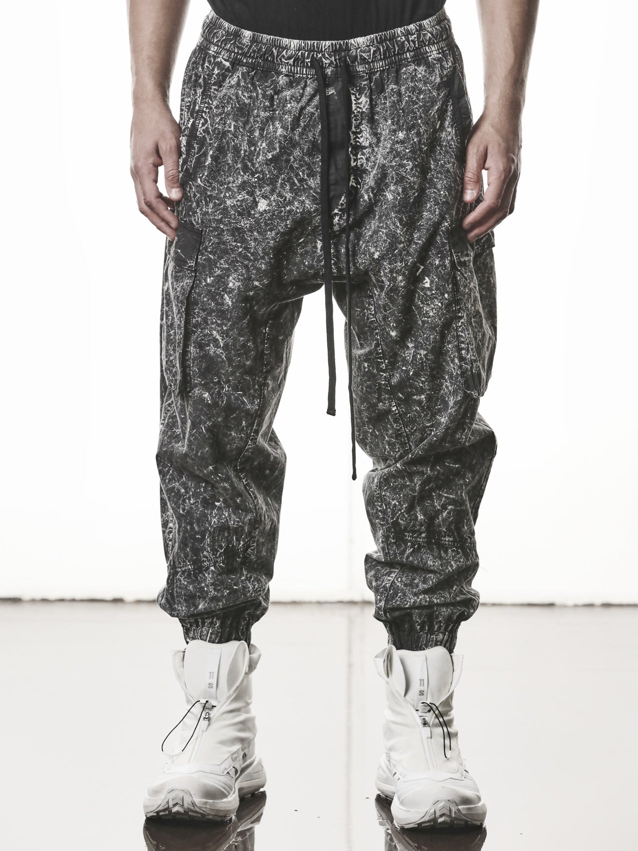 Woven Cotton Cargo Trousers - by THOM KROM