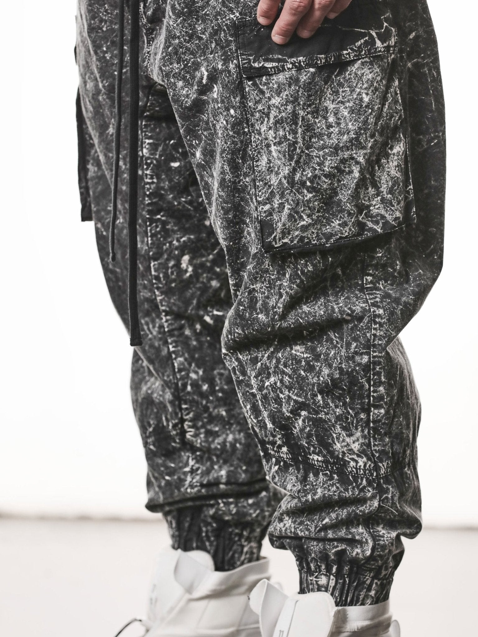 Woven Cotton Cargo Trousers - by THOM KROM