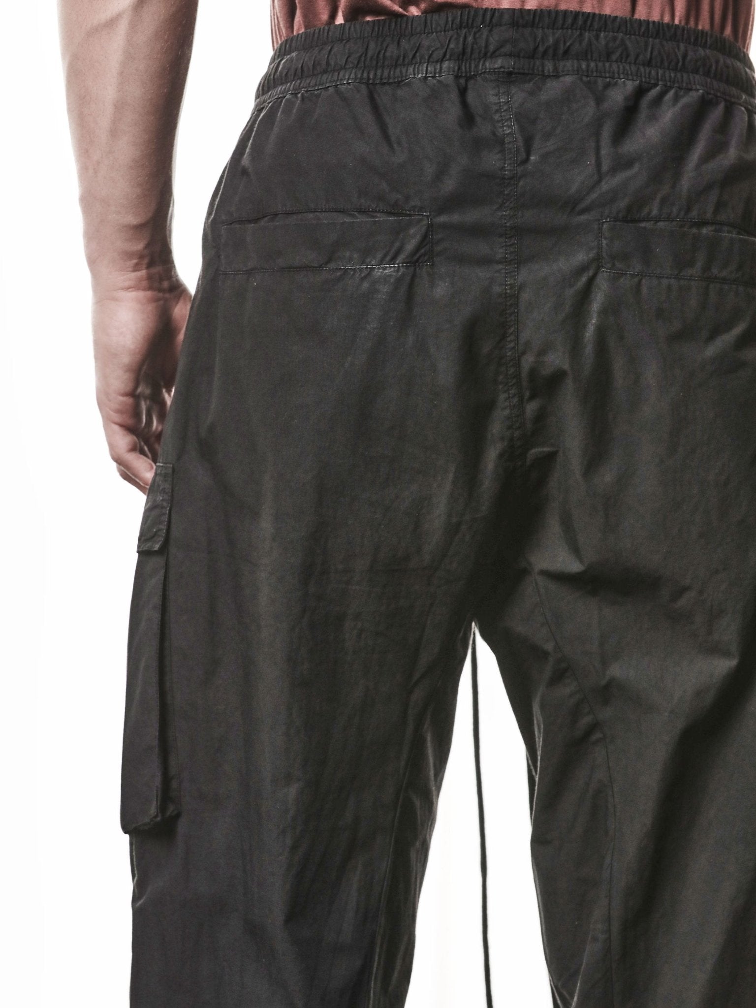 Woven Cotton Cargo Trousers - by THOM KROM