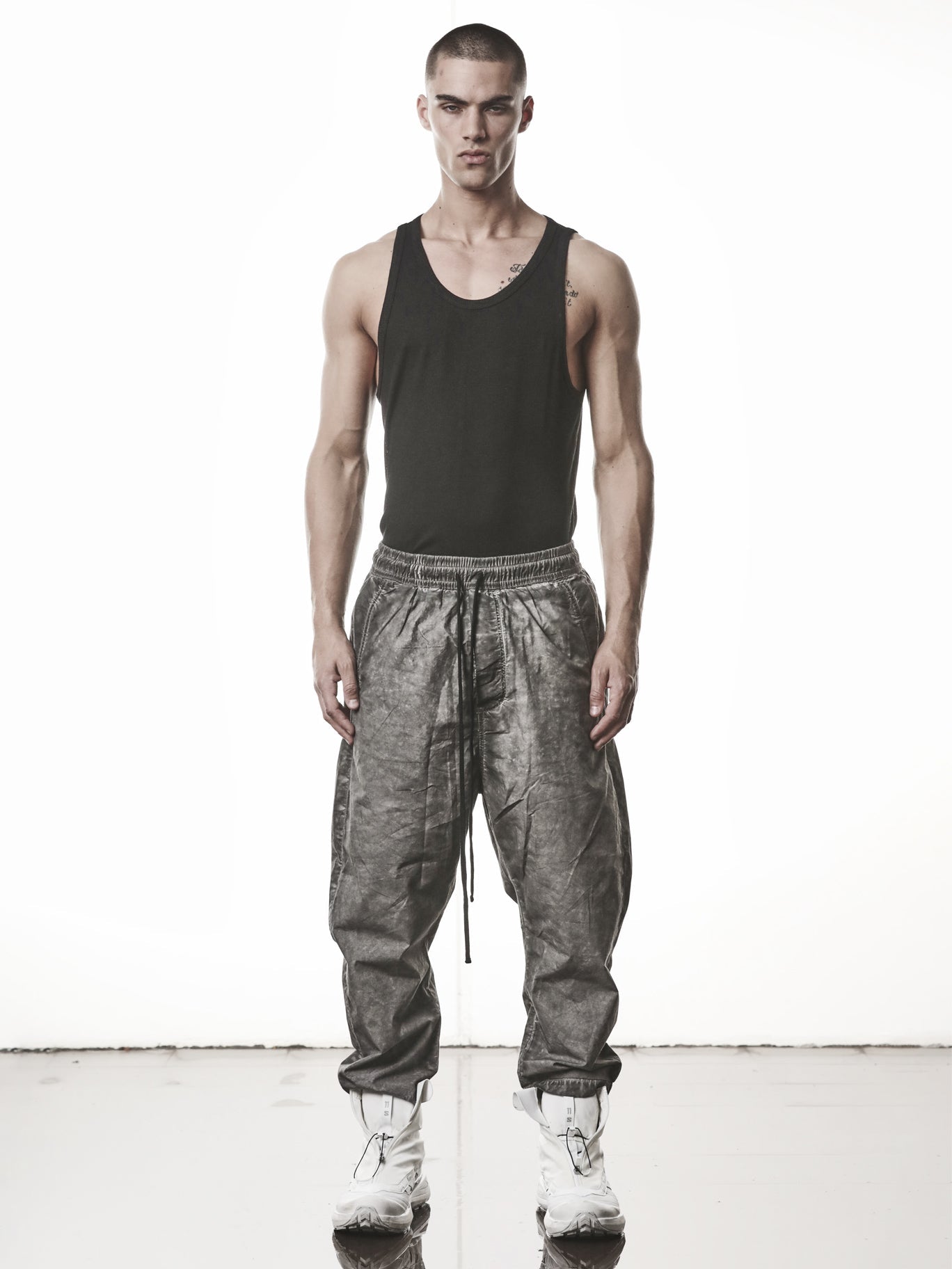 Woven Cropped Cotton Trousers - by THOM KROM