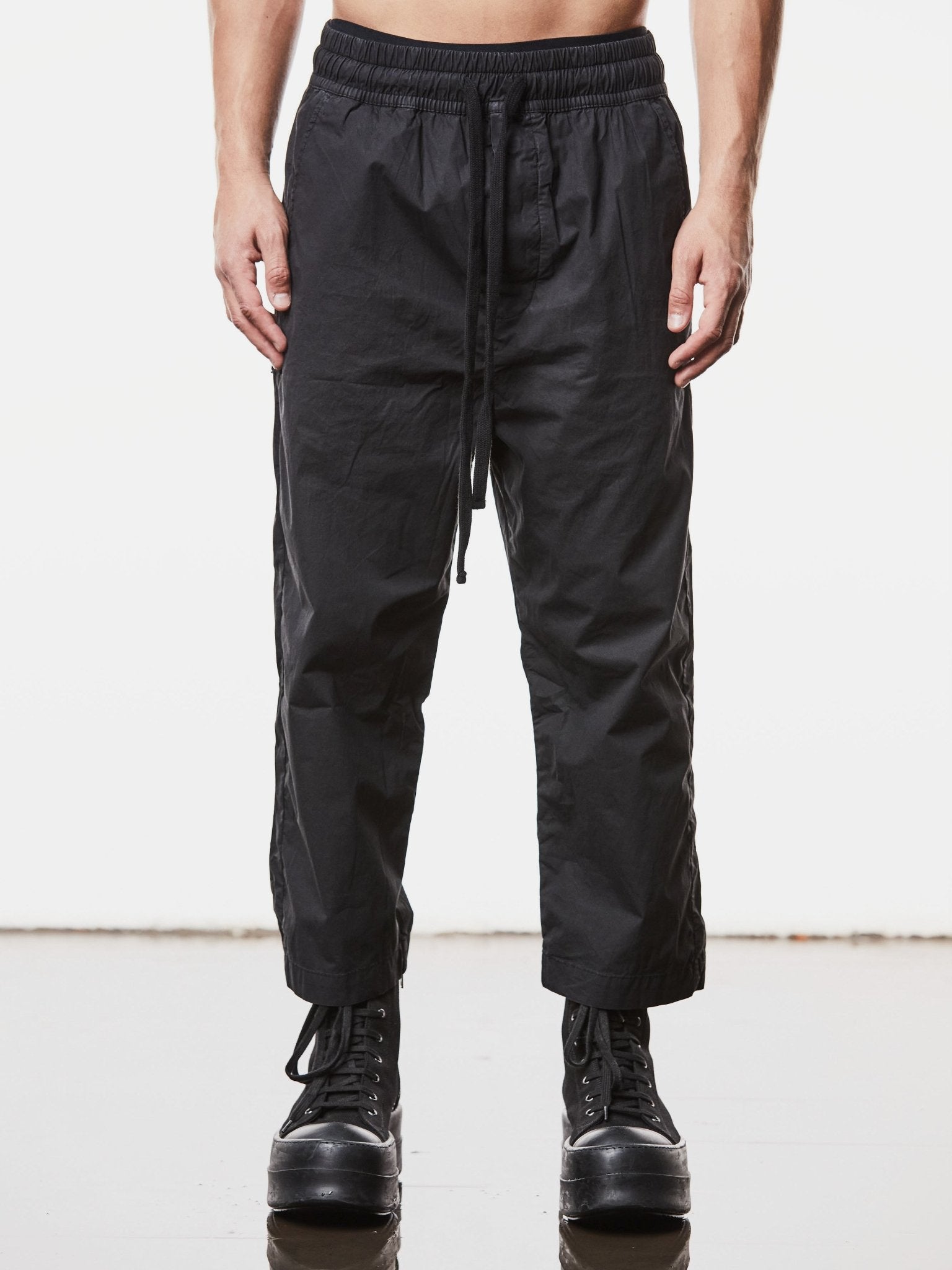 Woven Cropped Leg Trousers - by THOM KROM