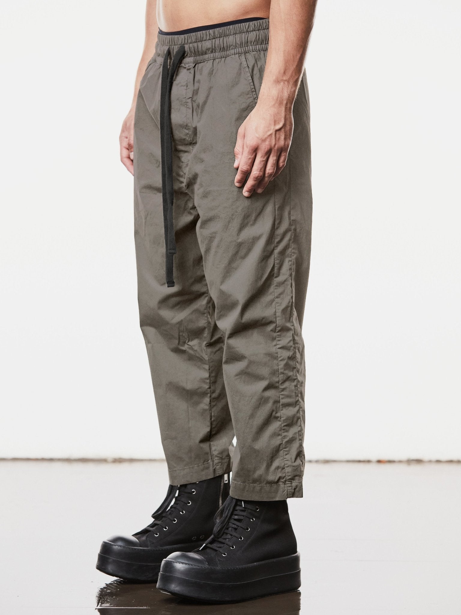 Woven Cropped Leg Trousers - by THOM KROM