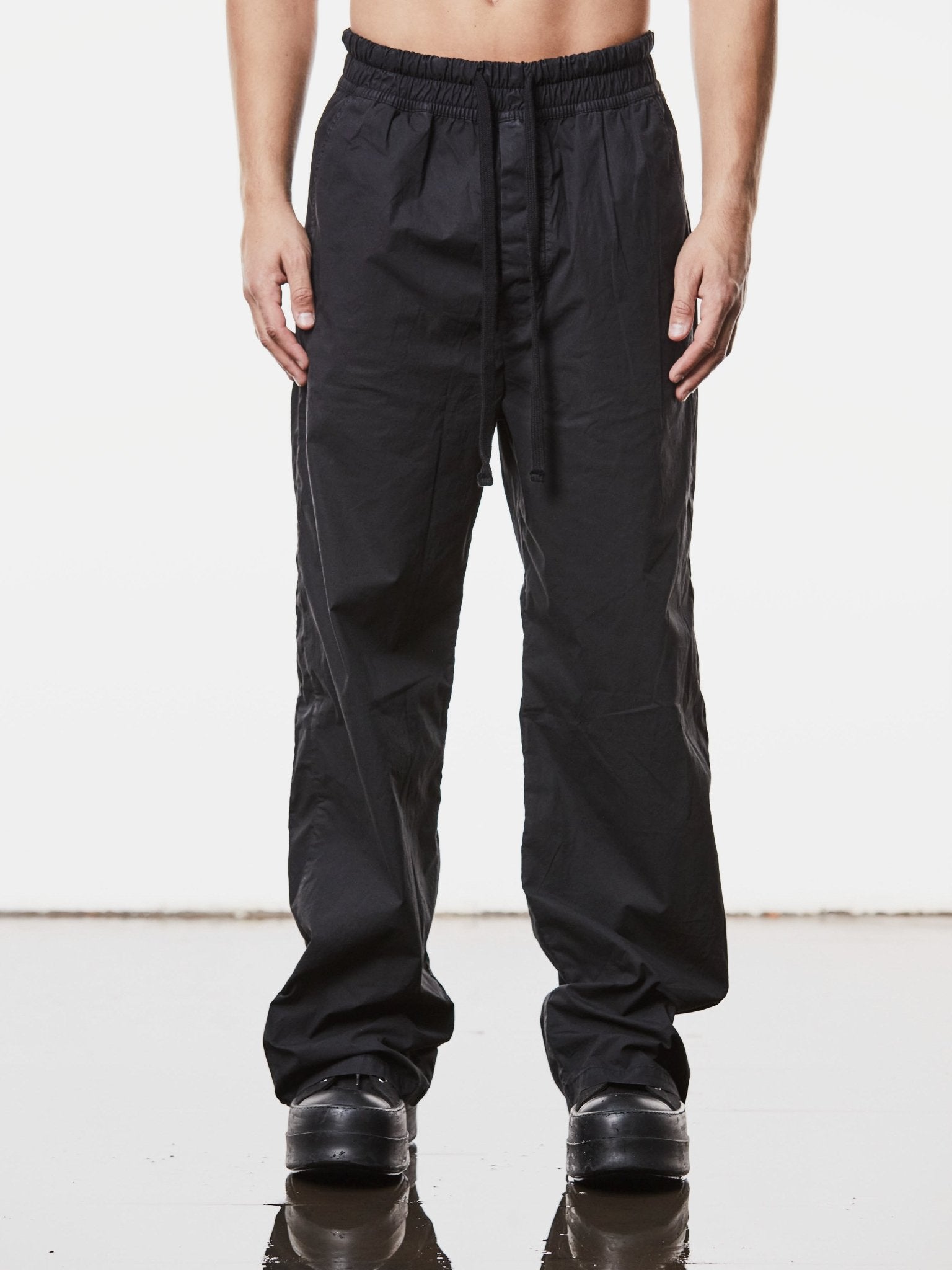 Woven Wide Leg Trousers - by THOM KROM