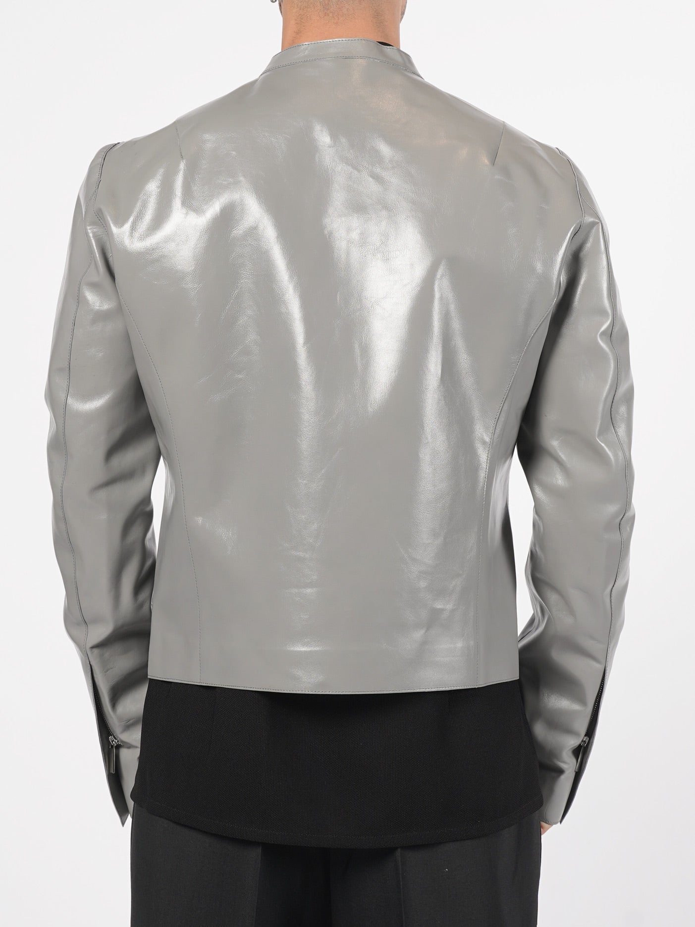 Zip Leather Jacket - by SAPIO