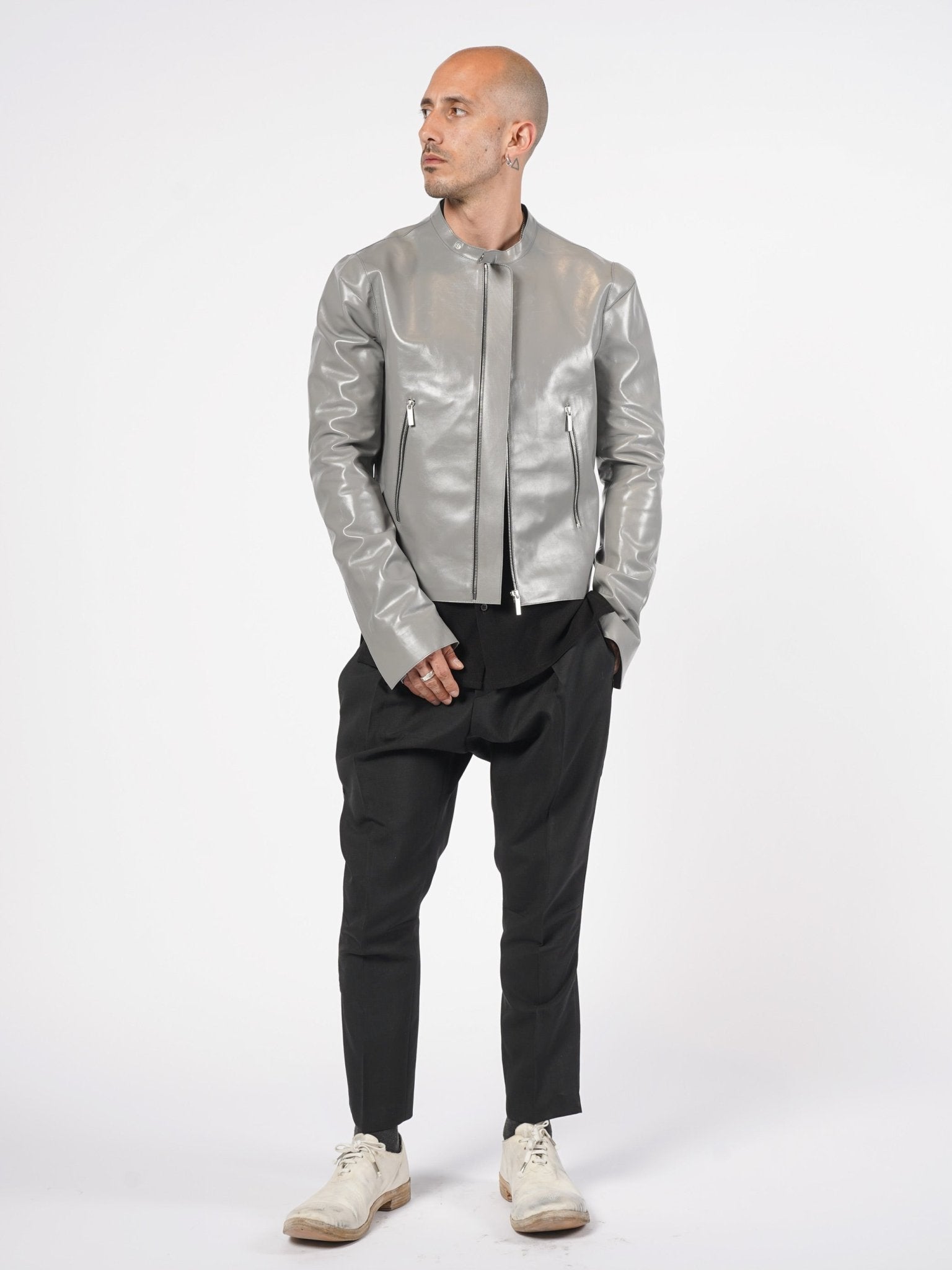 Zip Leather Jacket - by SAPIO