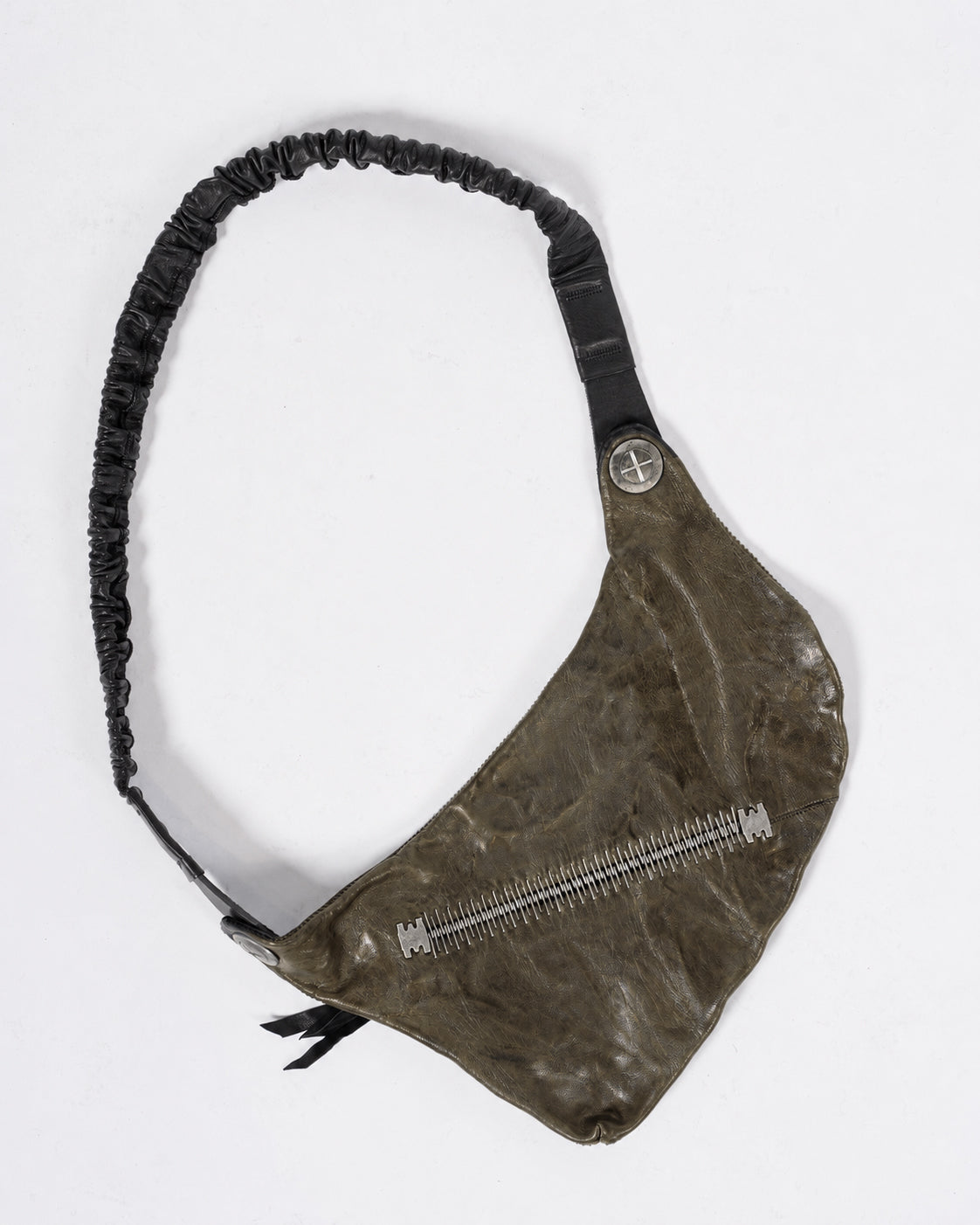 Object-Dyed Leather Crossbody Pouch