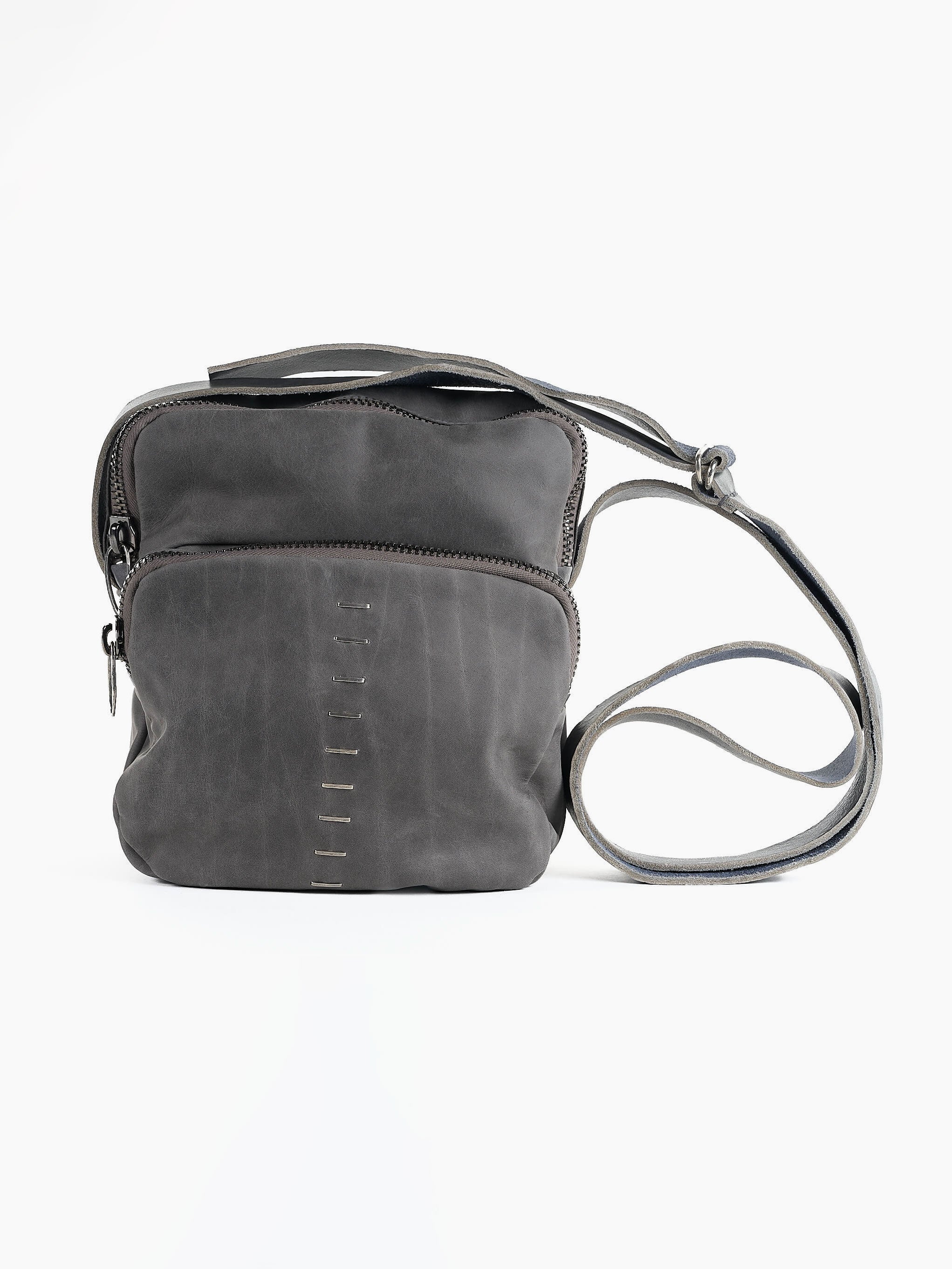 Waxed Nubuck Leather Crossbody Bag