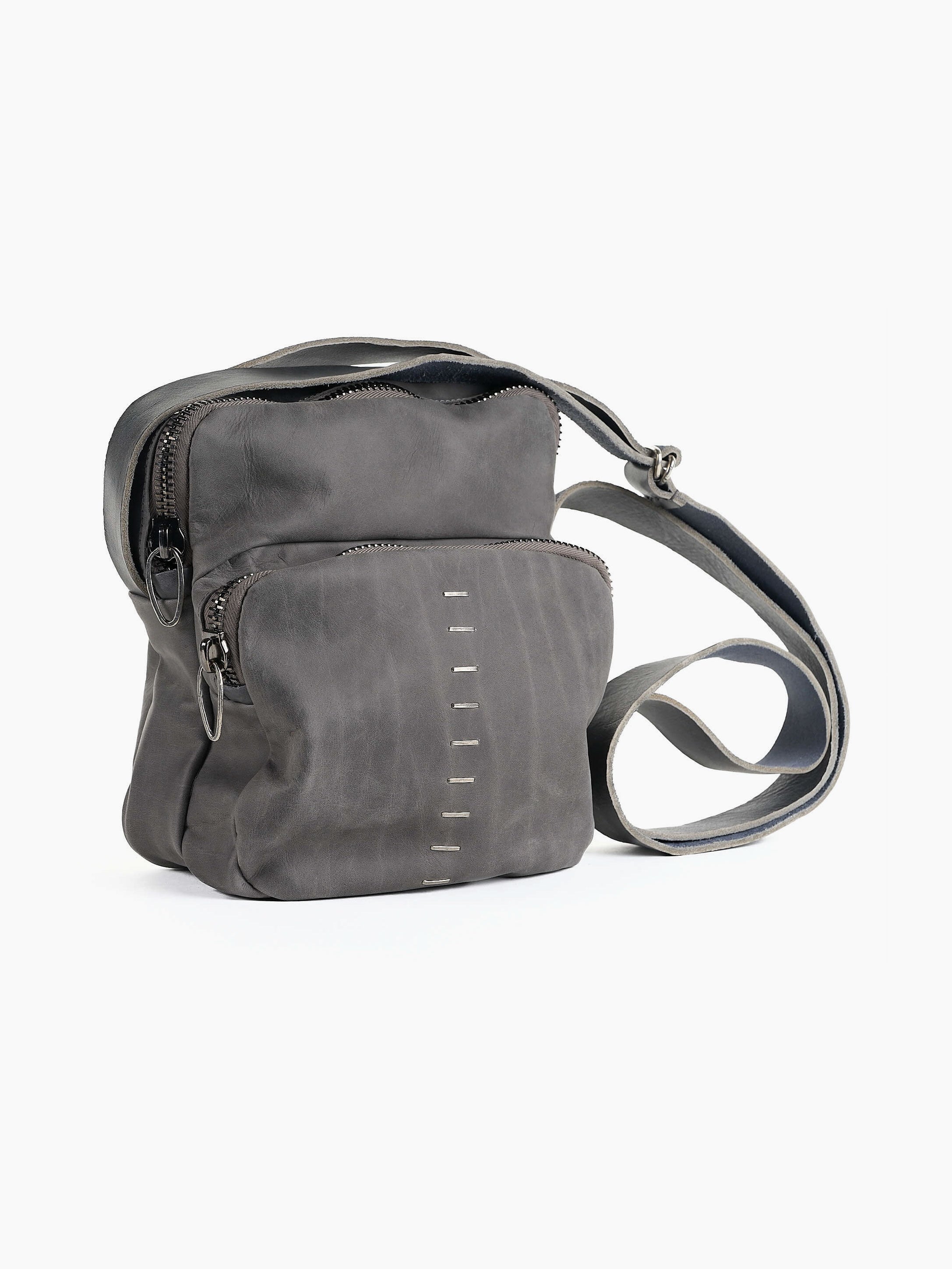 Waxed Nubuck Leather Crossbody Bag