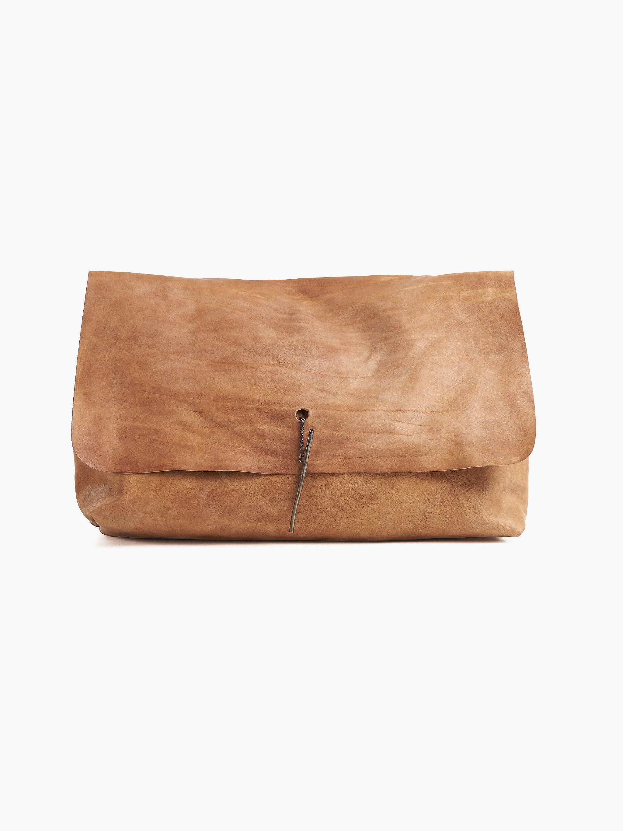 Shoulder Bag with Silver Bar Closure