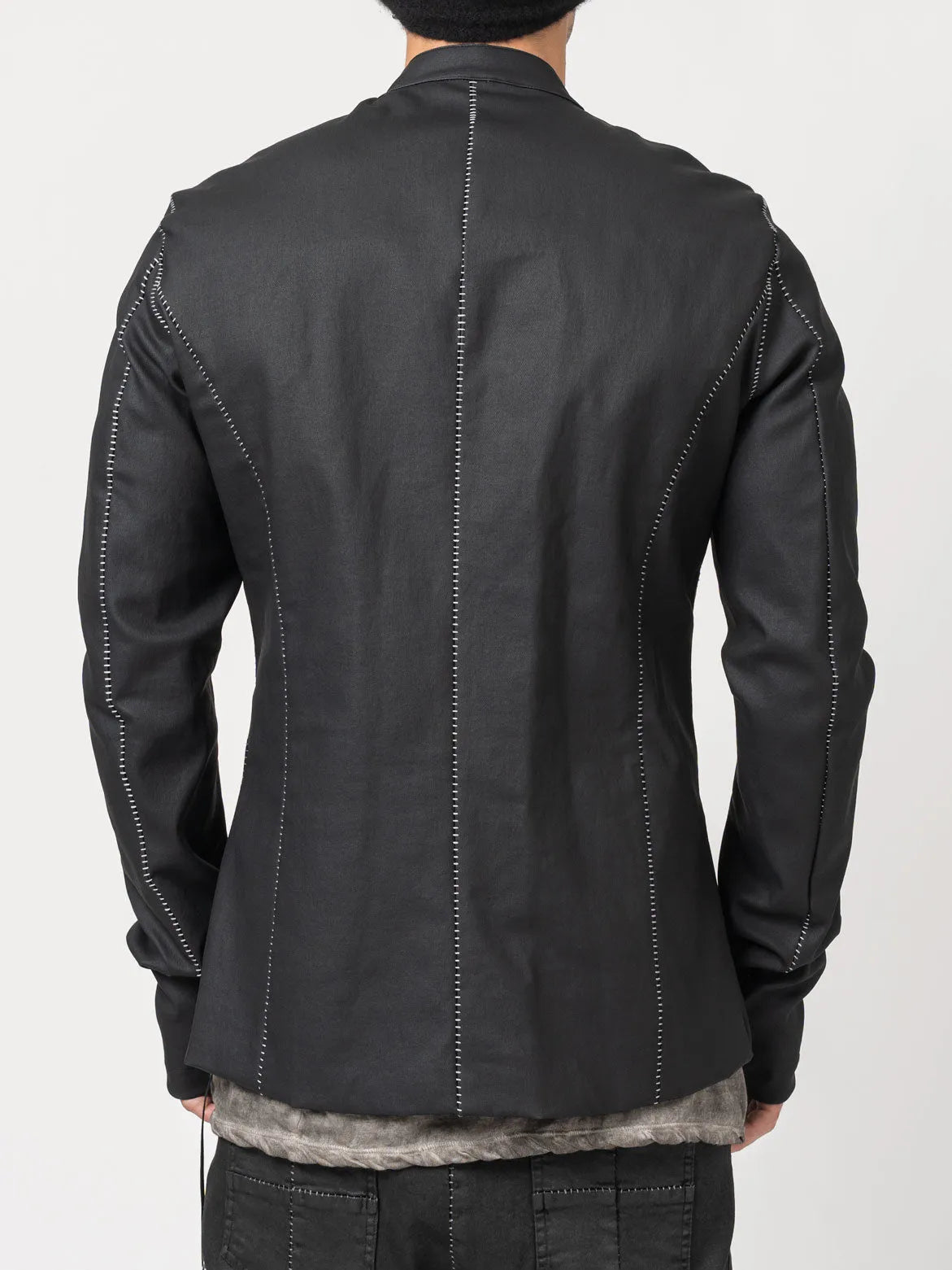 Slim-Fit Zip Jacket with Contrast Stitching