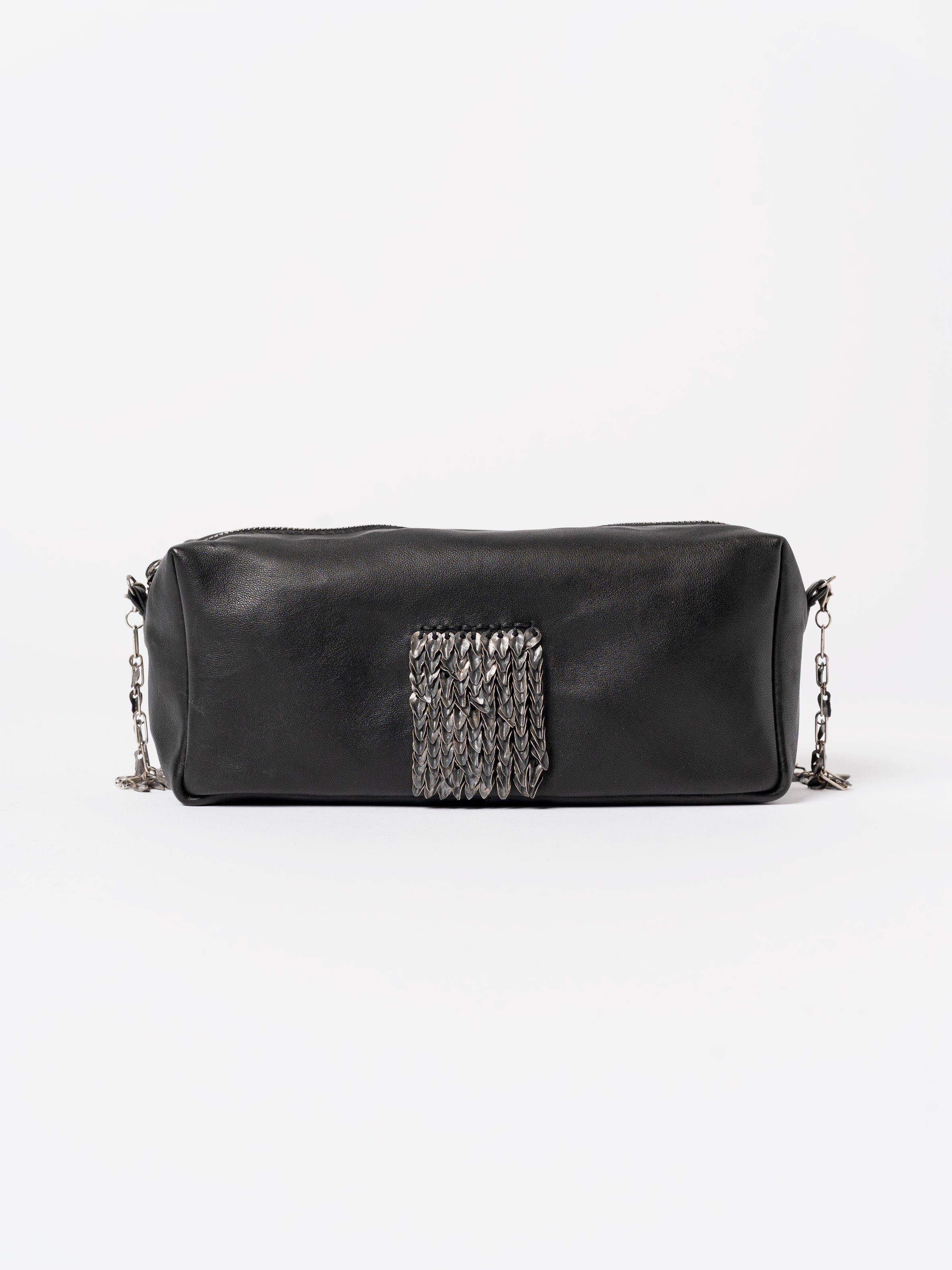 Shoulder Bag with 925 Silver Leaves