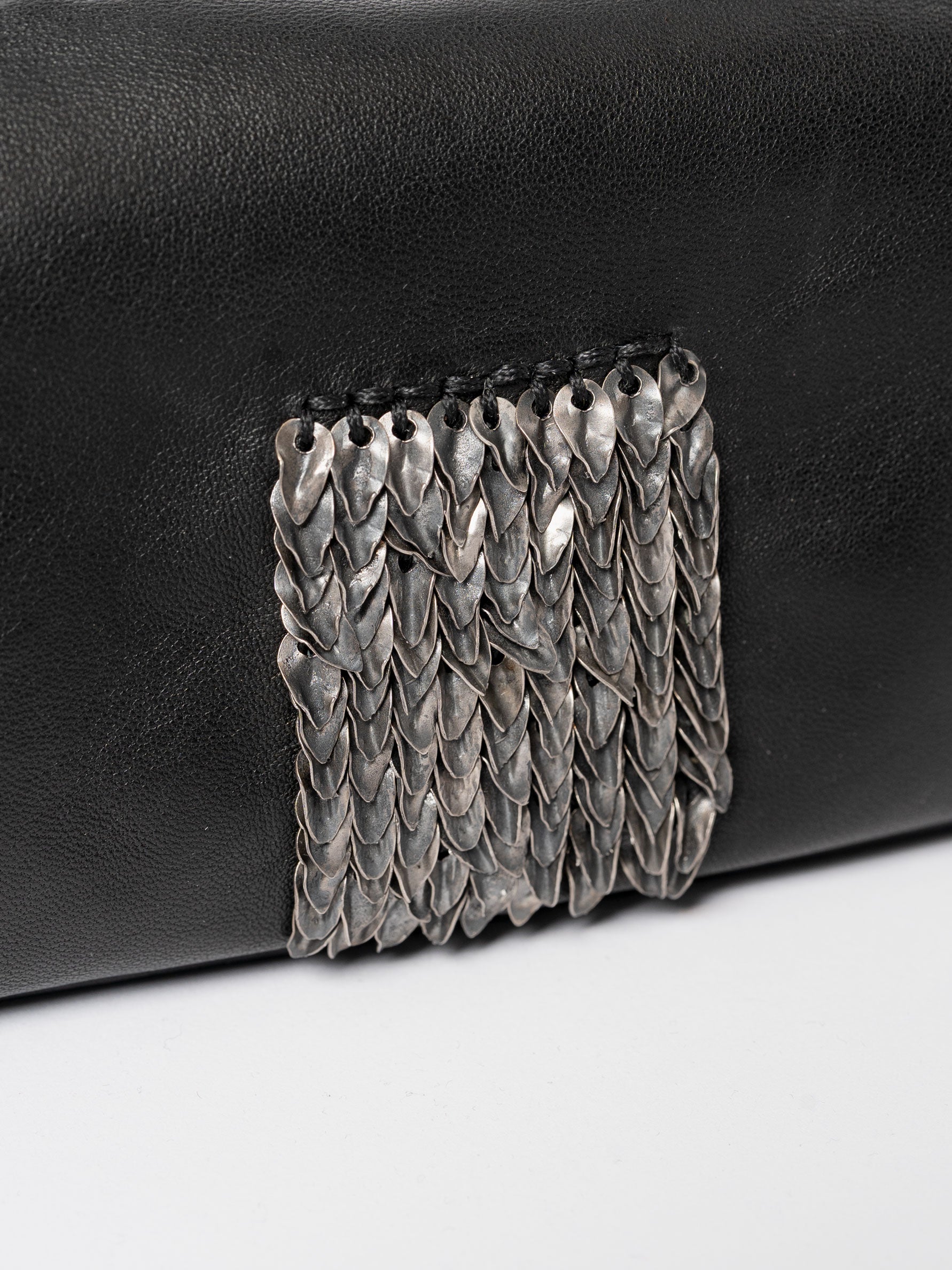 Shoulder Bag with 925 Silver Leaves