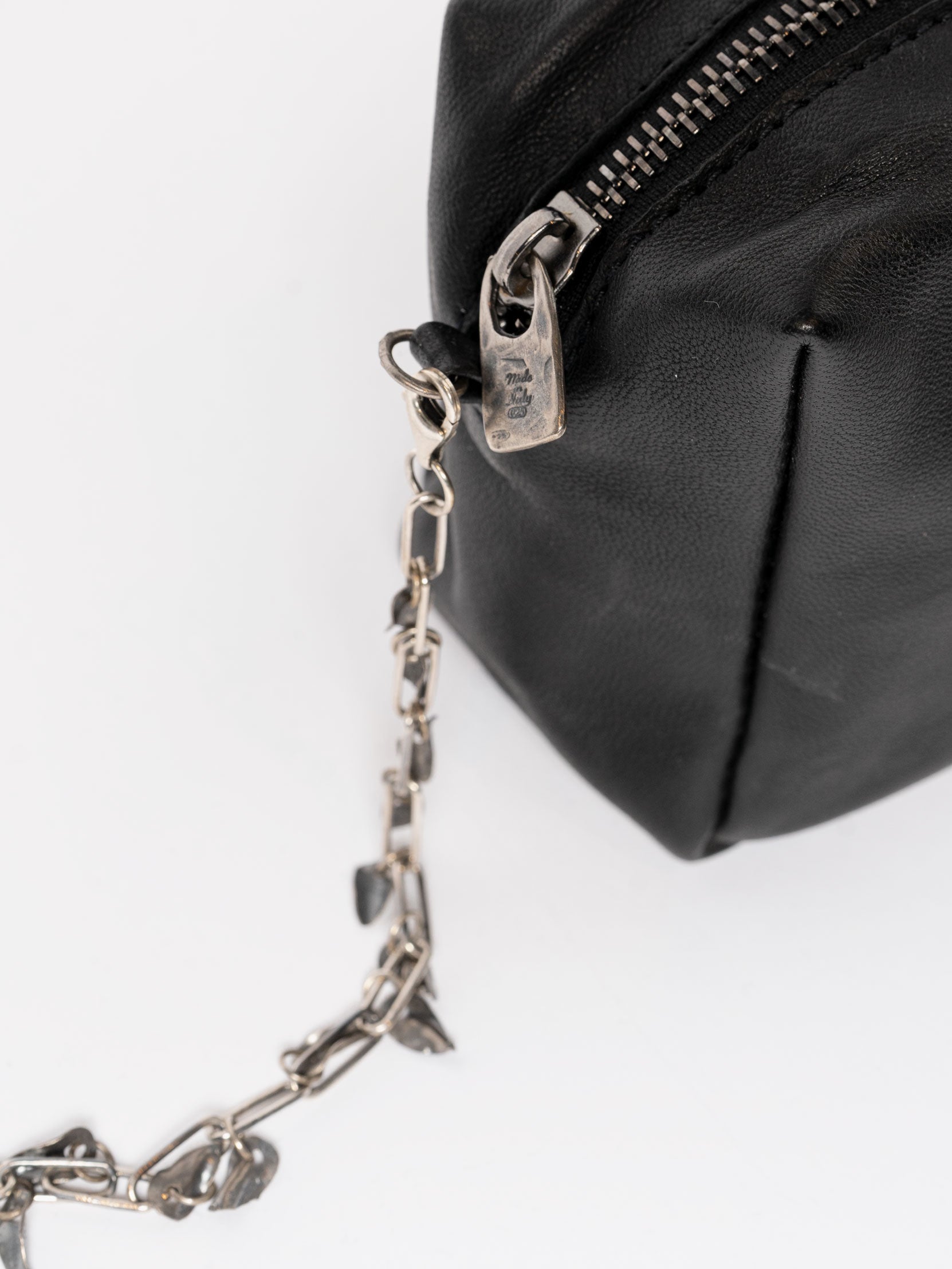 Shoulder Bag with 925 Silver Leaves