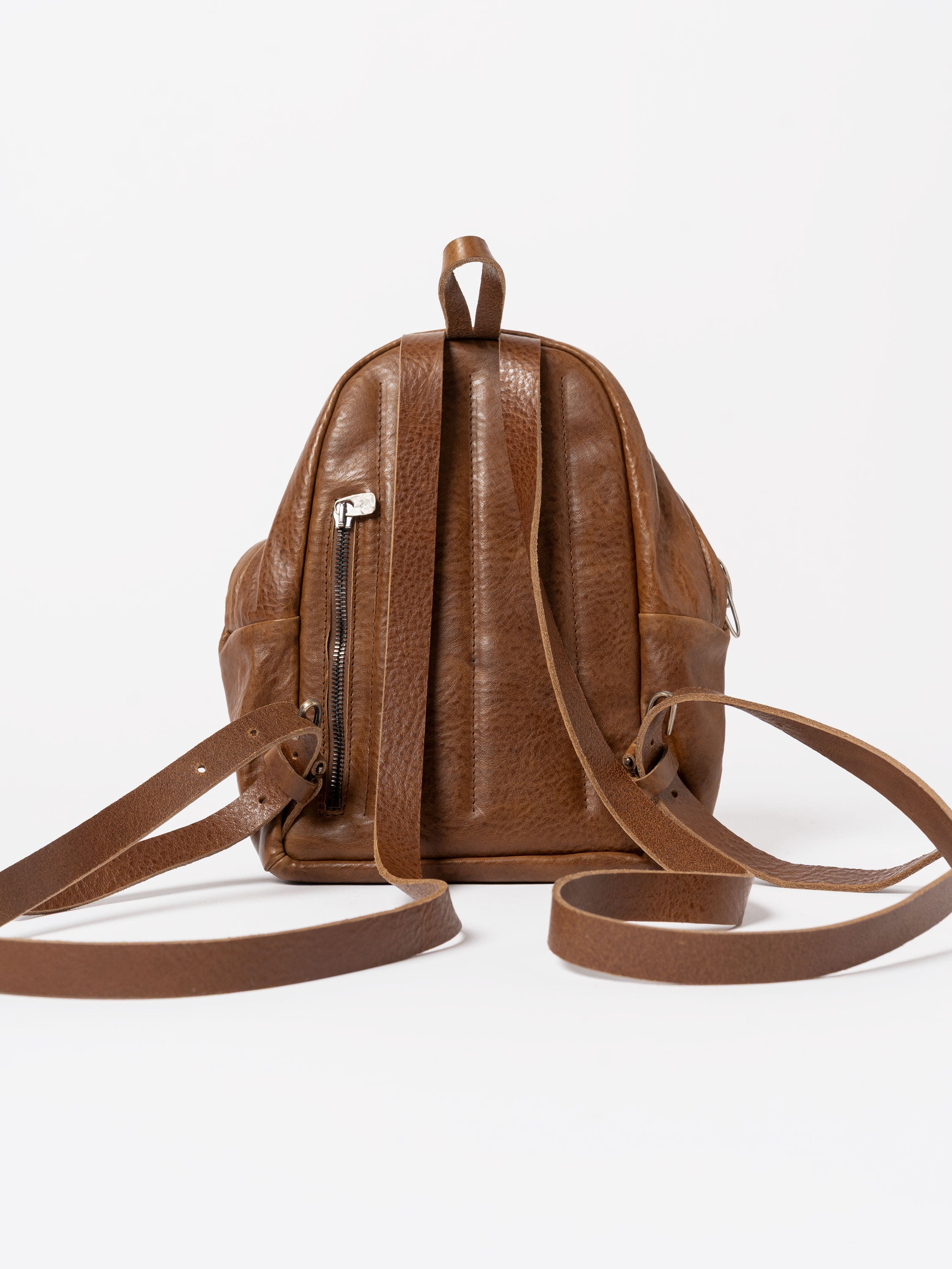 Mini Backpack with Silver Detailing
