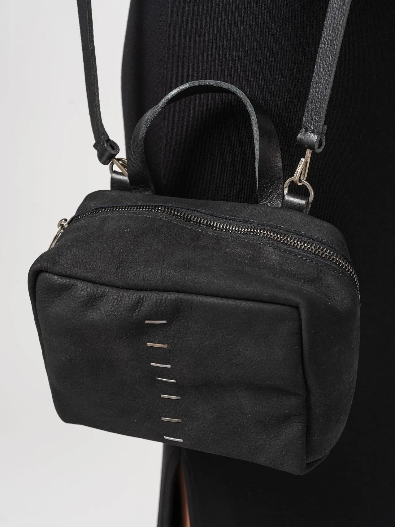 Cube-Shaped Calfskin Crossbody Bag