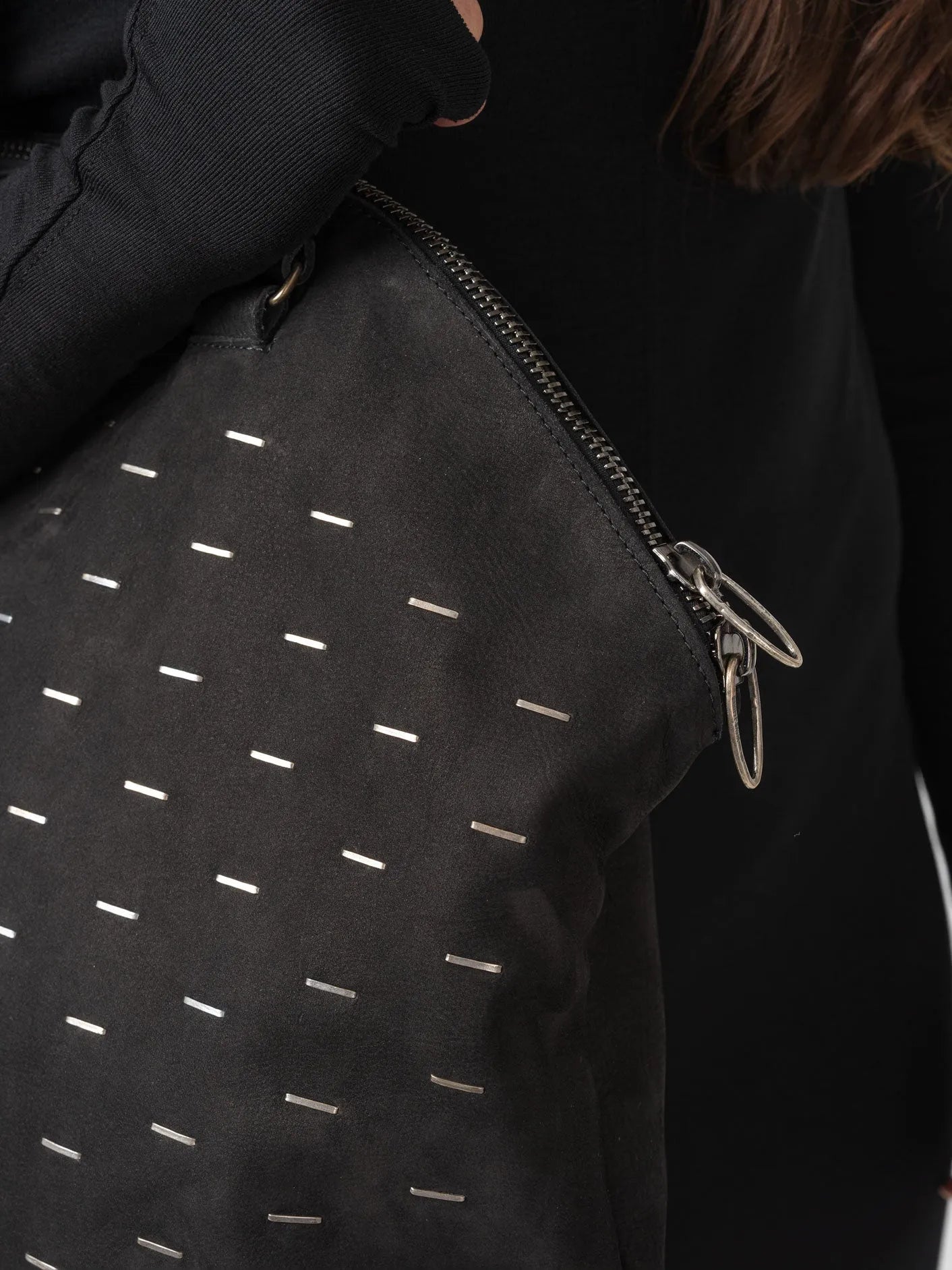 Shoulder bag with 925 Silver Staples