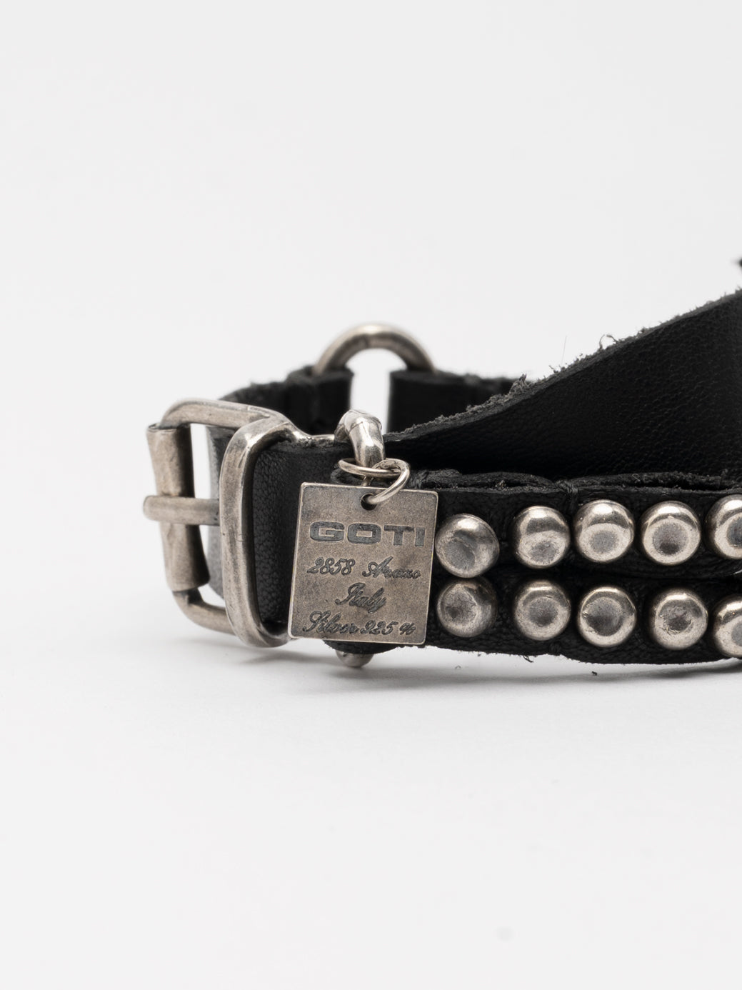 Studded Leather Buckle Bracelet