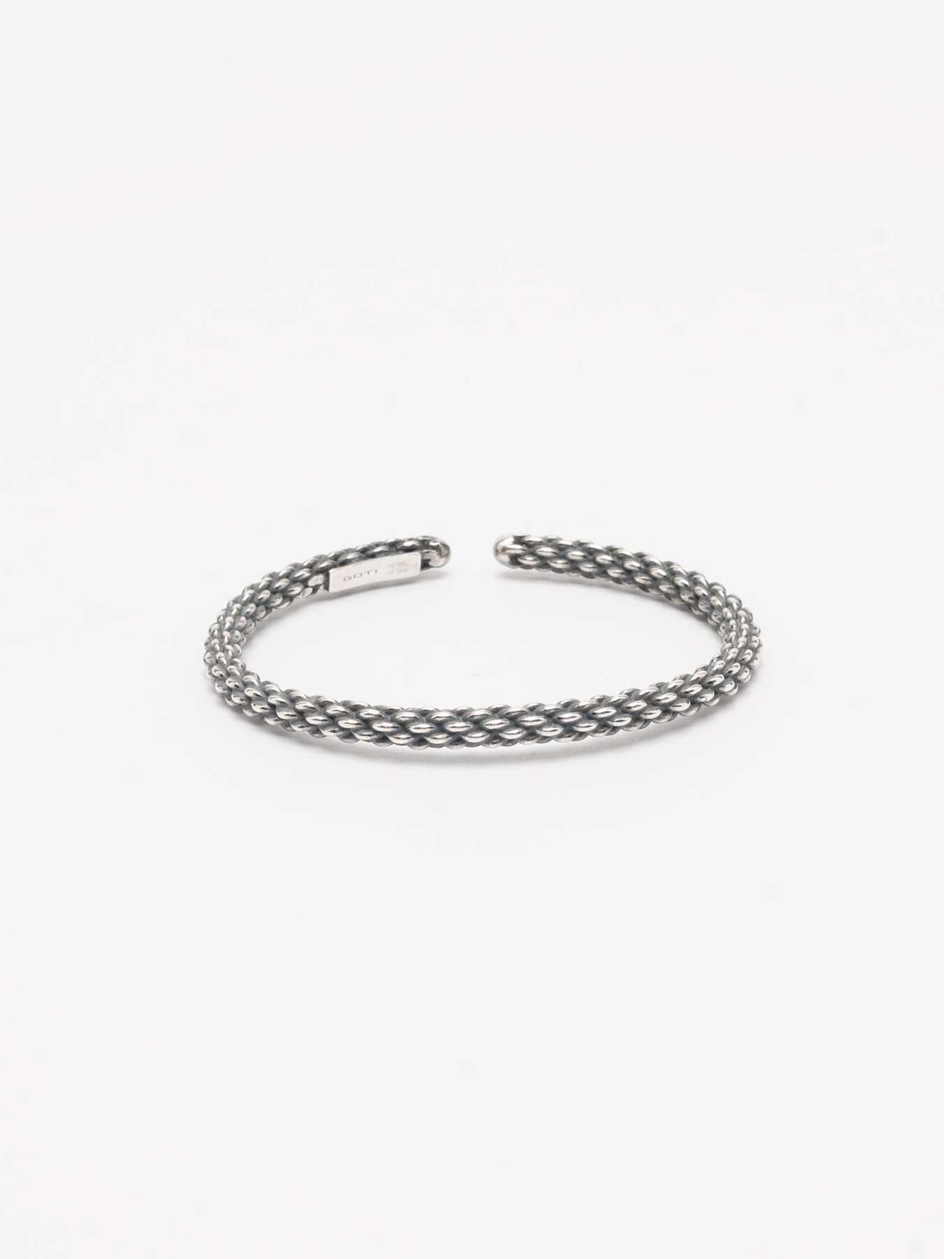 Braided Silver Cuff Bracelet